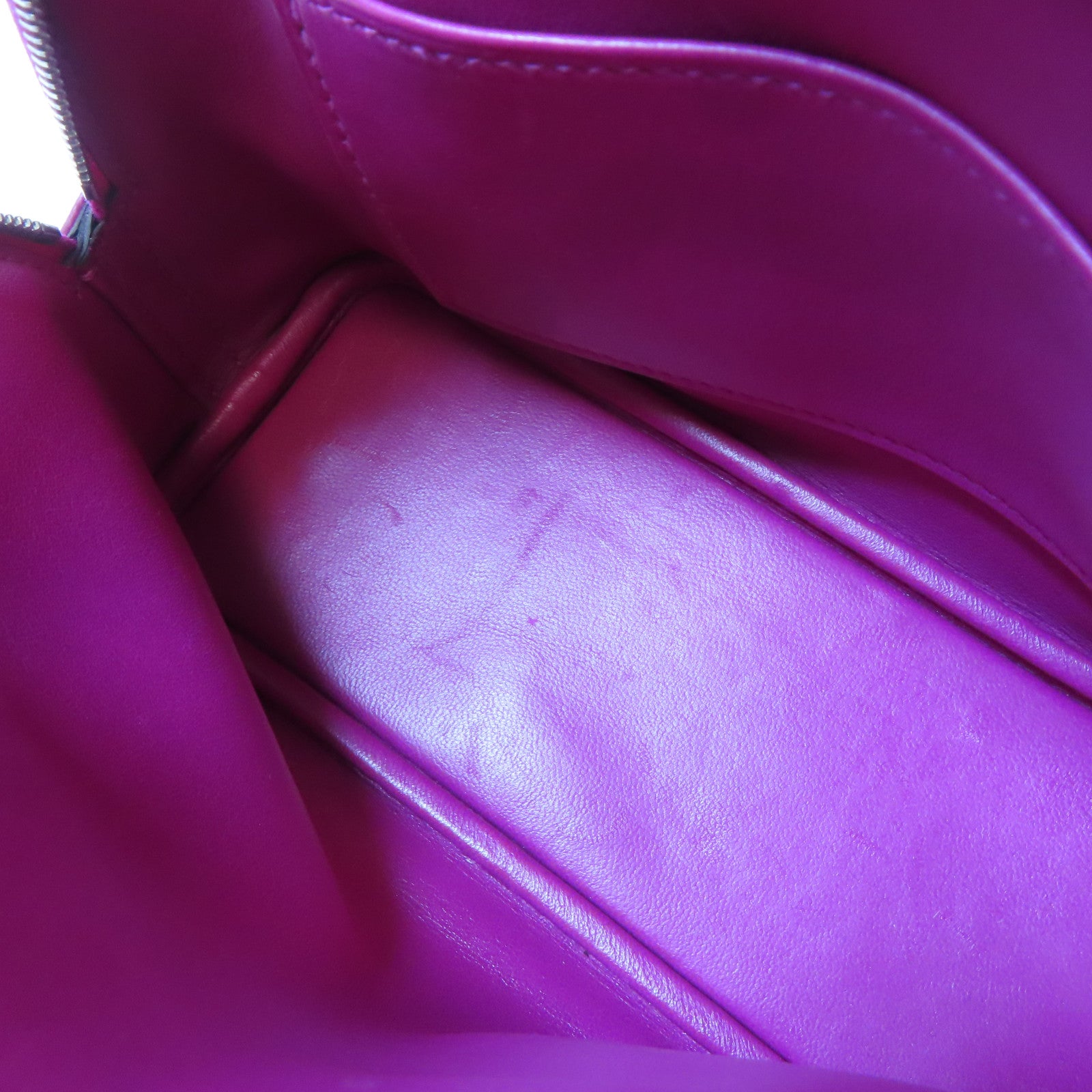HERMES 【激減優惠】Chevre皮革Mini Bolide 1923銀扣手挽肩背兩用袋Rose Purple/桃紫色