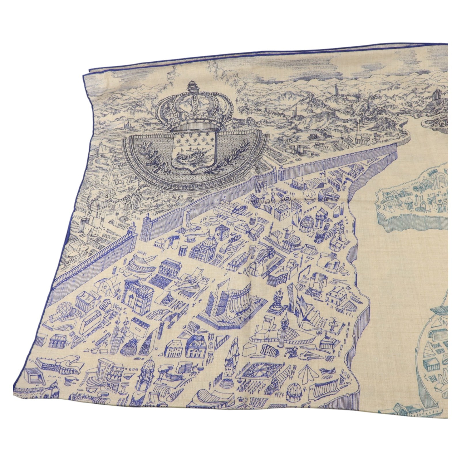 HERMES 羊絨/絲質Scarf 140X140絲巾