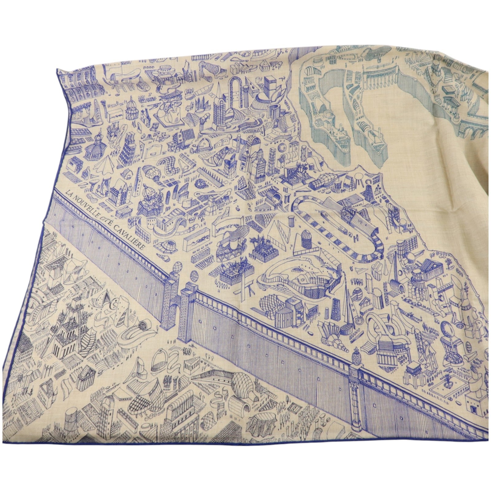 HERMES 羊絨/絲質Scarf 140X140絲巾