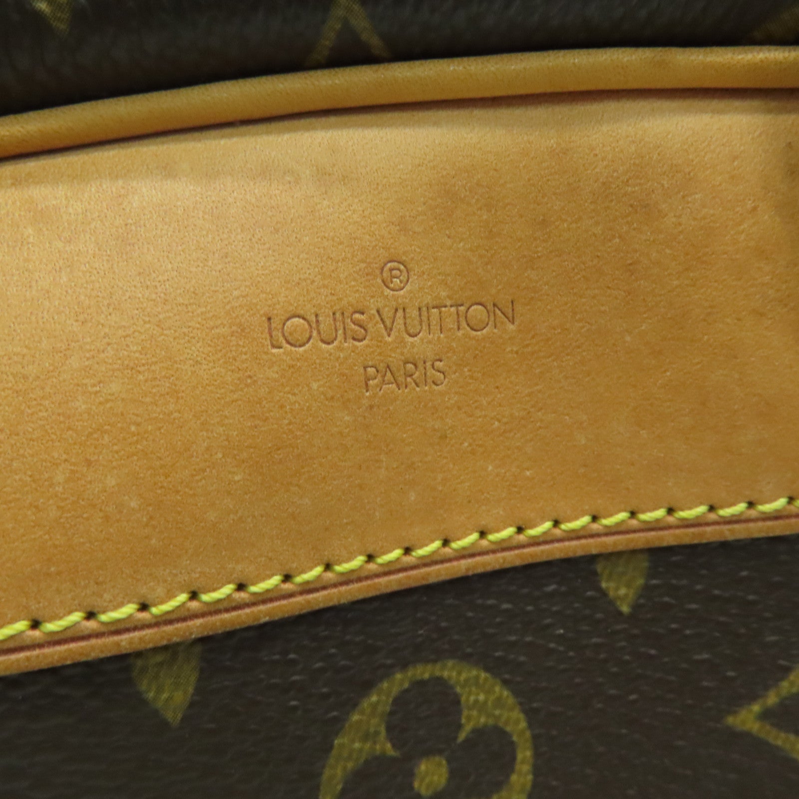 LOUIS VUITTON Monogram Trouville Hand Bag金扣手挽袋啡色