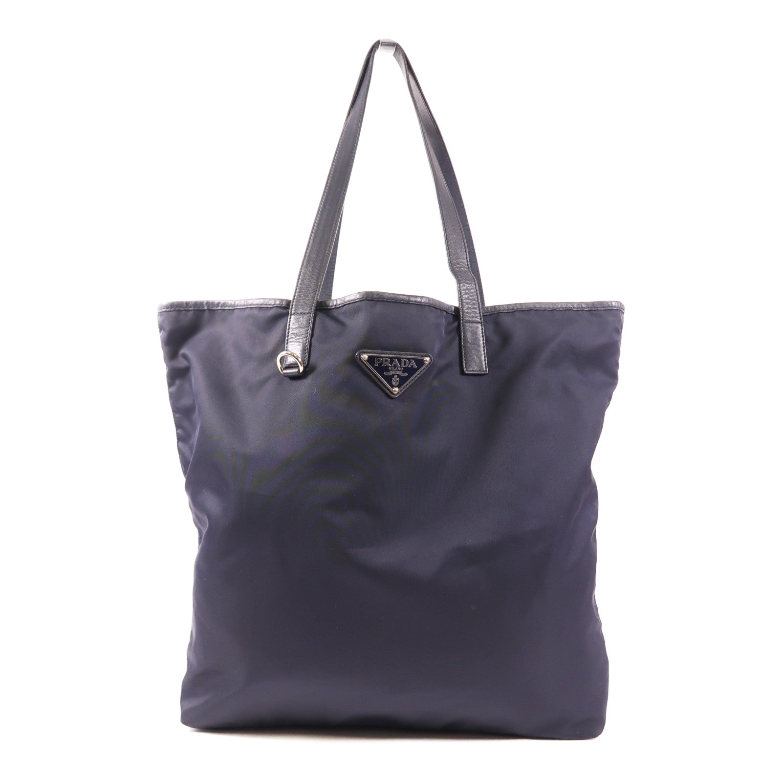 PRADA 尼龍Tote Bag銀扣肩背袋