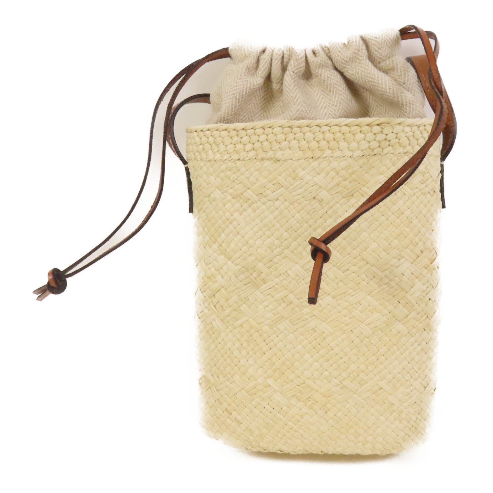 LOEWE 【激減優惠】Iraca Palm Square Pocket肩背袋