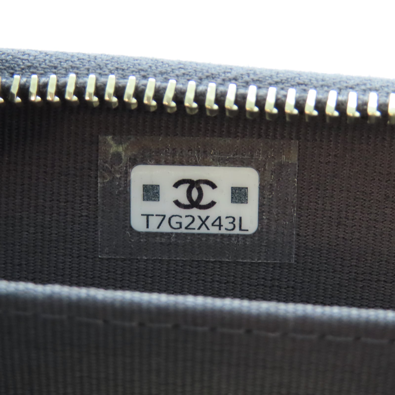 CHANEL 菱格羊皮皮革Card Holder金扣卡片套灰色