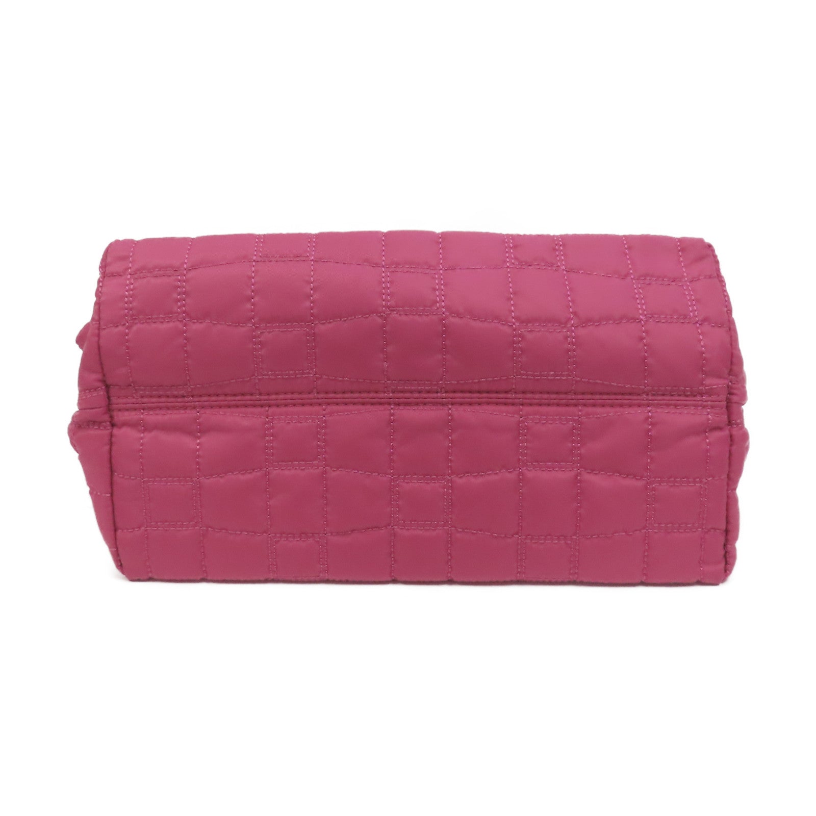 ANTEPRIMA 尼龍Tote Bag銀扣手挽肩背兩用袋粉紅色