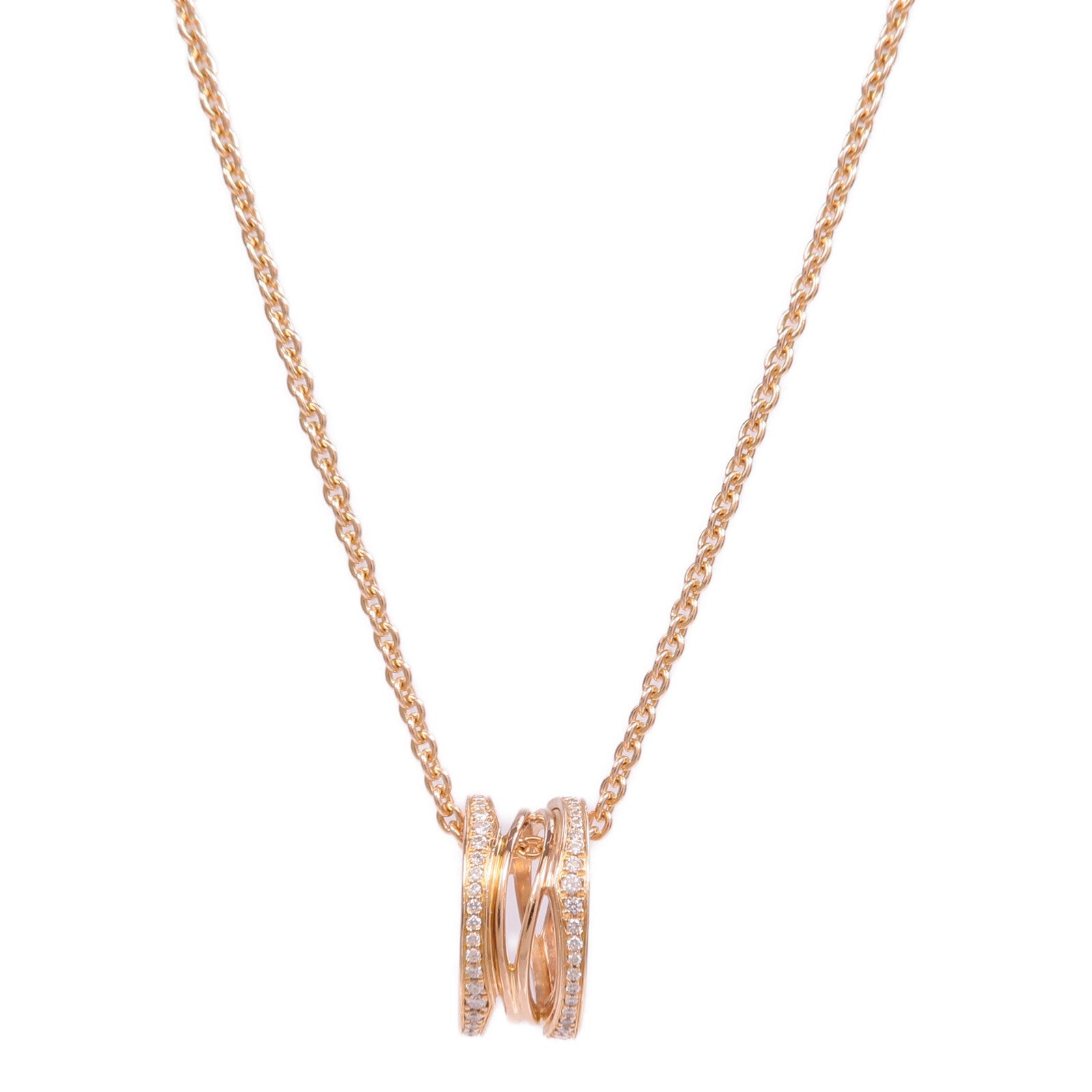 BVLGARI 【激減優惠】18K玫瑰金B.zero1 Necklace鑽石項鍊