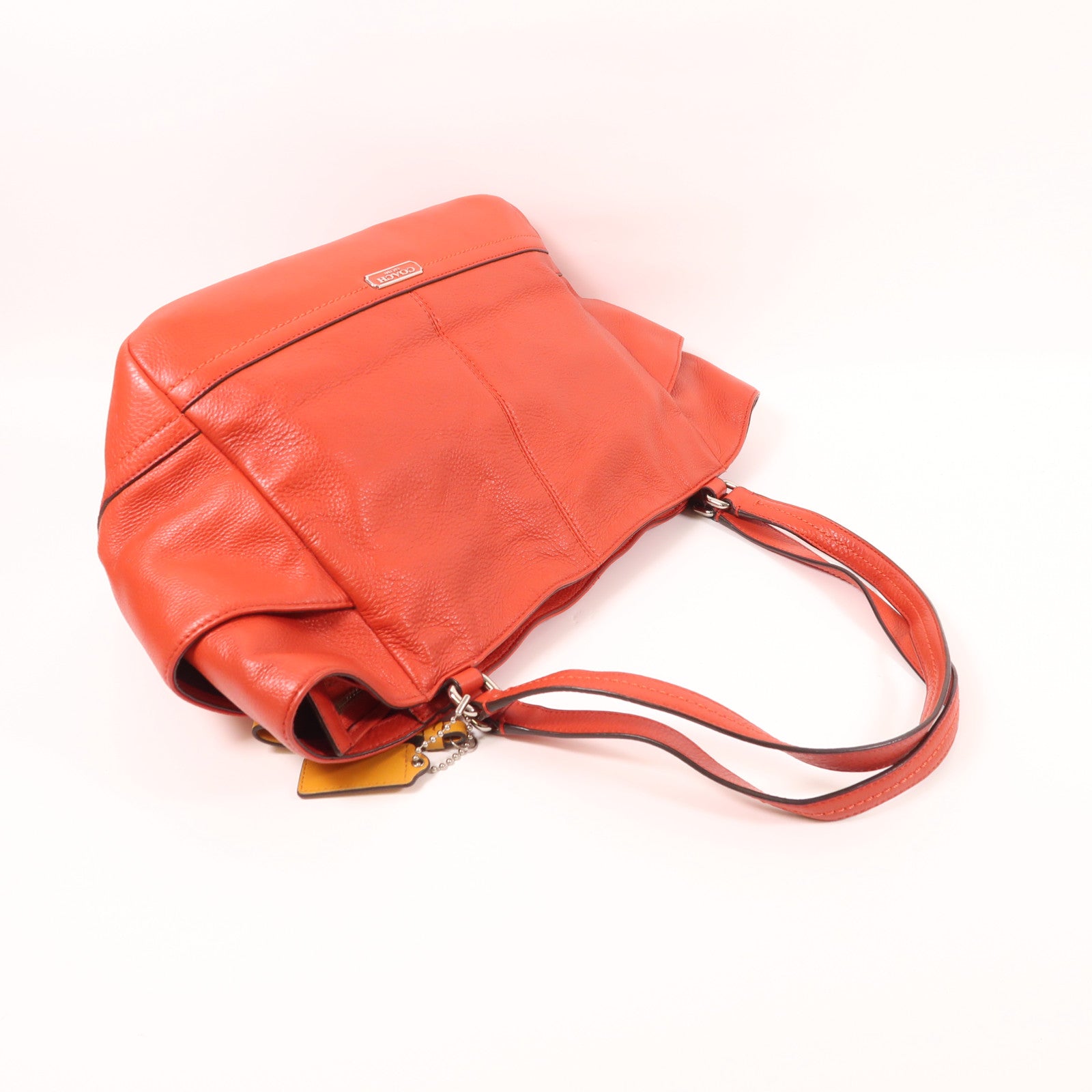 COACH 牛皮皮革Tote Bag銀扣手挽袋