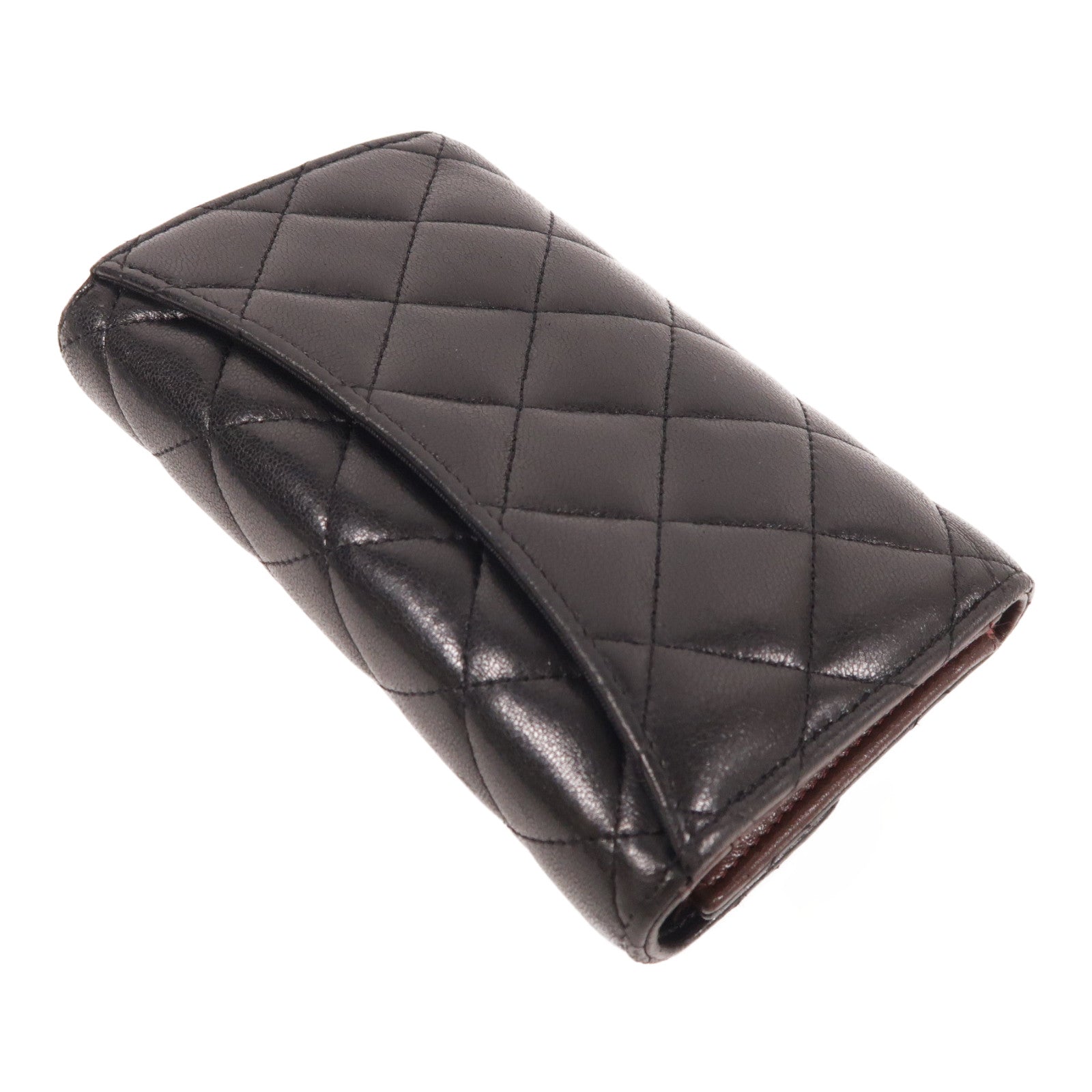 CHANEL 羊皮皮革Wallet金扣錢包