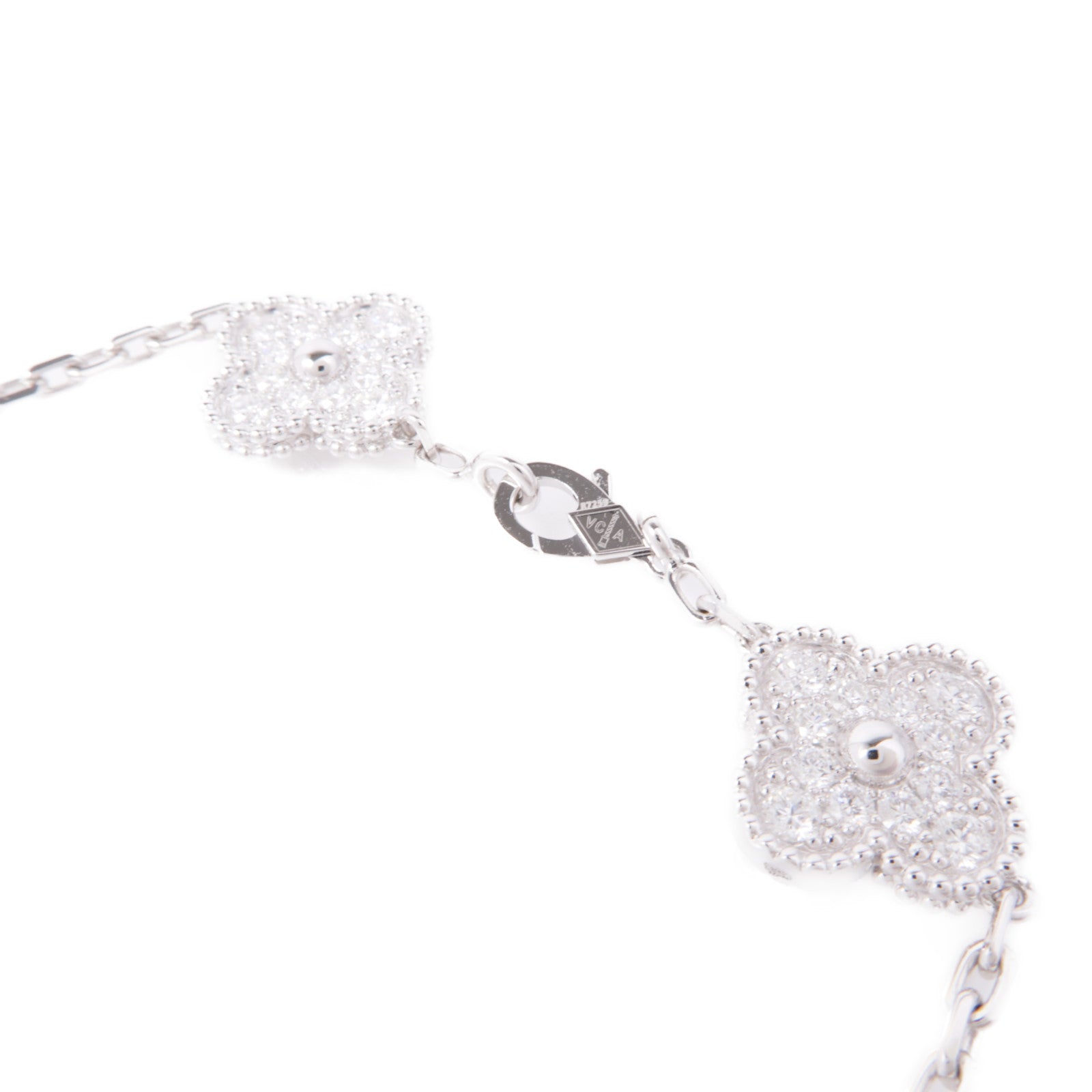 Van Cleef & Arpels 【激減優惠】18K白金Vintage Alhambra Bracelet鑽石手鏈