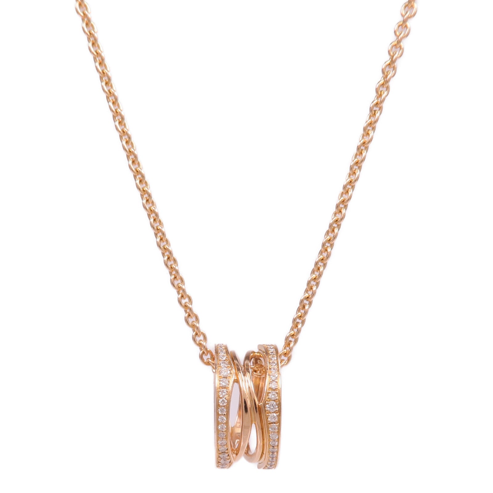 BVLGARI 【激減優惠】18K玫瑰金B.zero1 Necklace鑽石項鍊