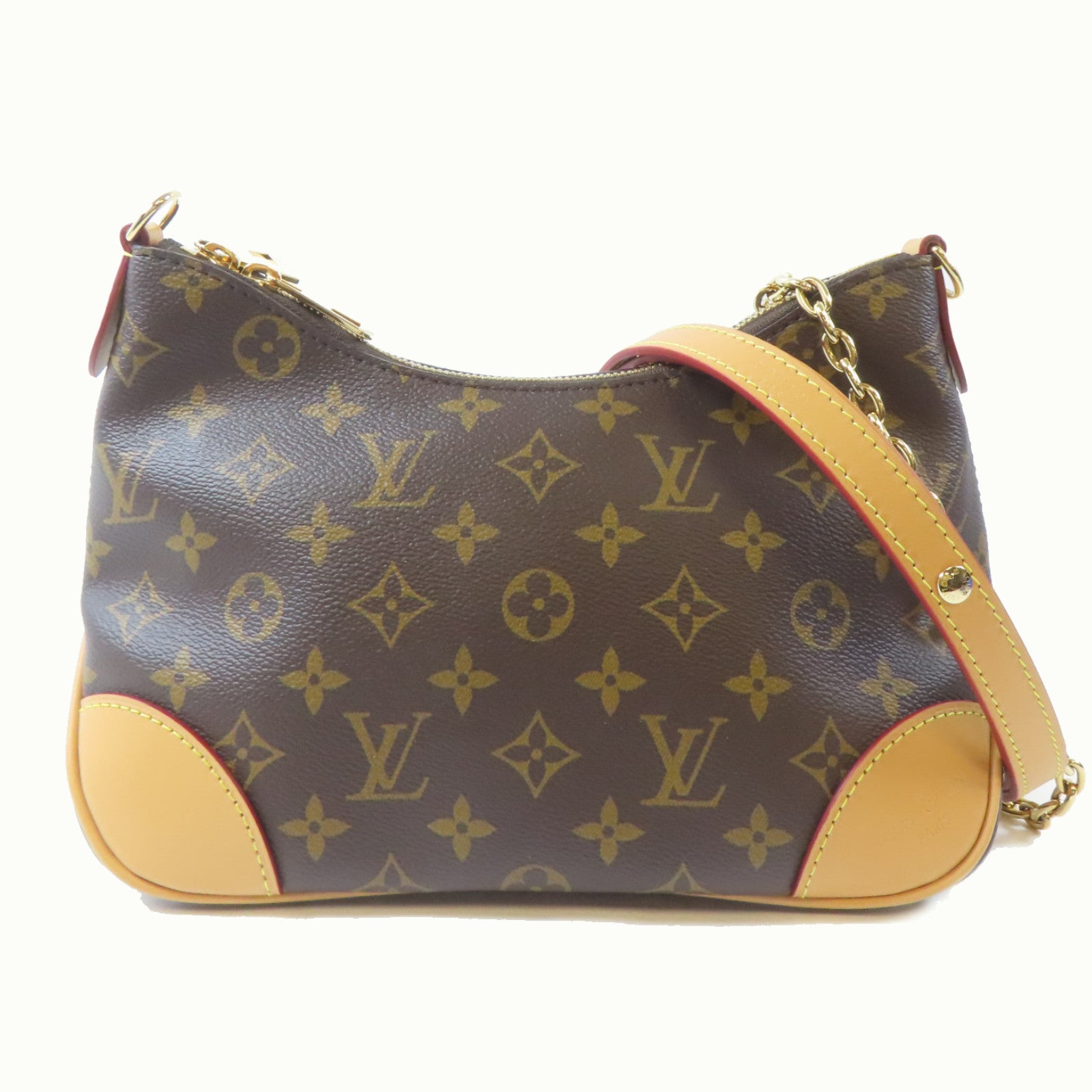 LOUIS VUITTON Monogram Boulogne金扣肩背袋啡色