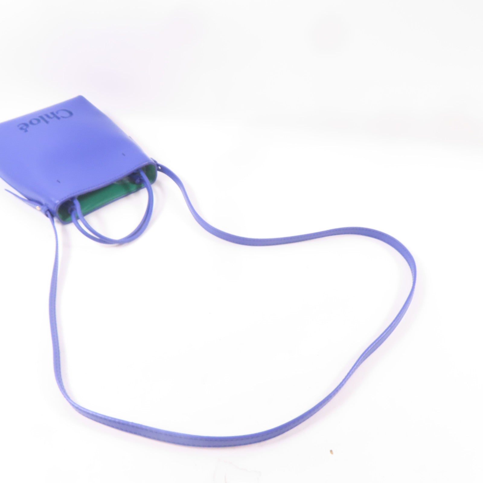 Chloe 牛皮皮革Shoulder Bag手挽肩背兩用袋藍色
