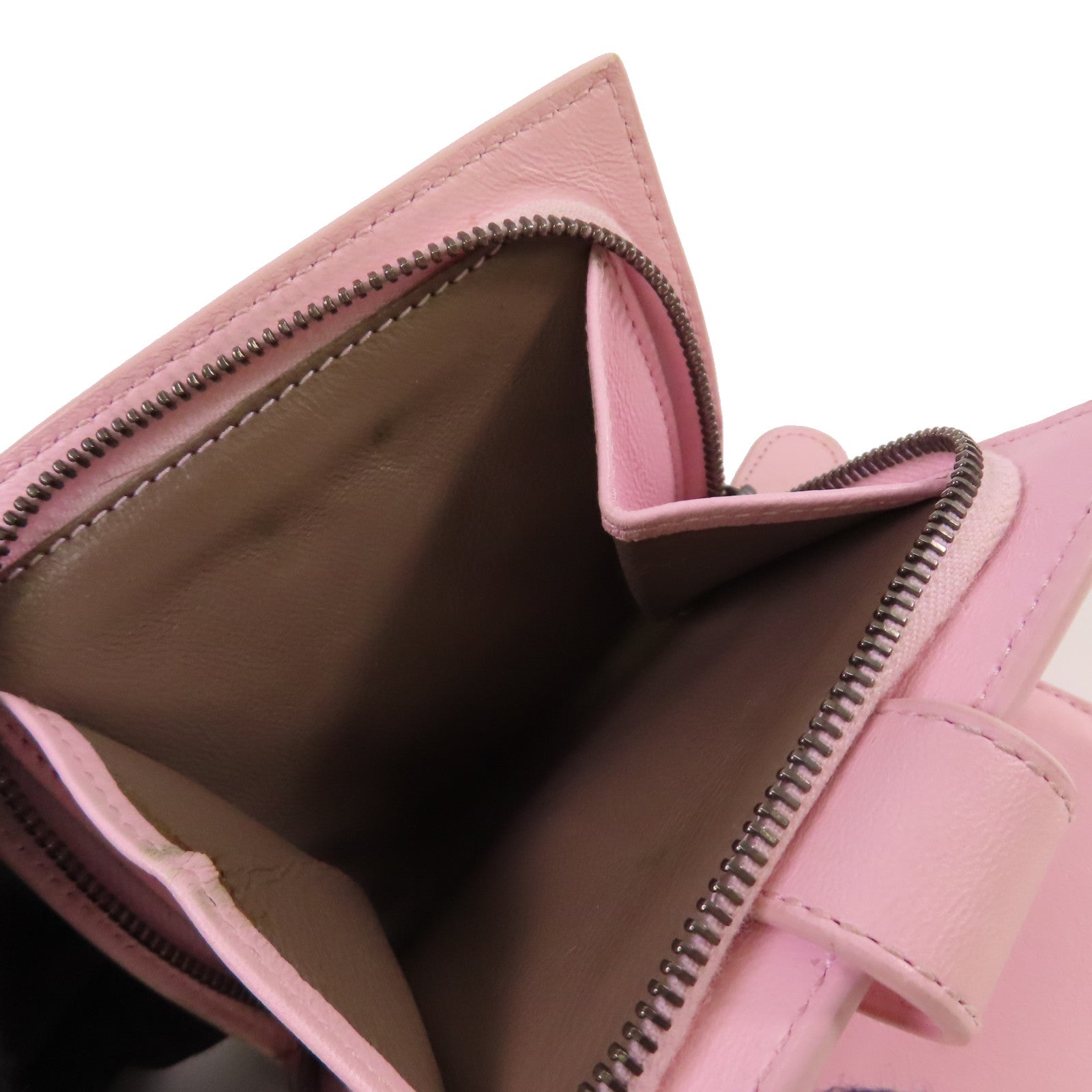 BOTTEGA VENETA 【激減優惠】織紋皮革Short Wallet短錢包粉紅色