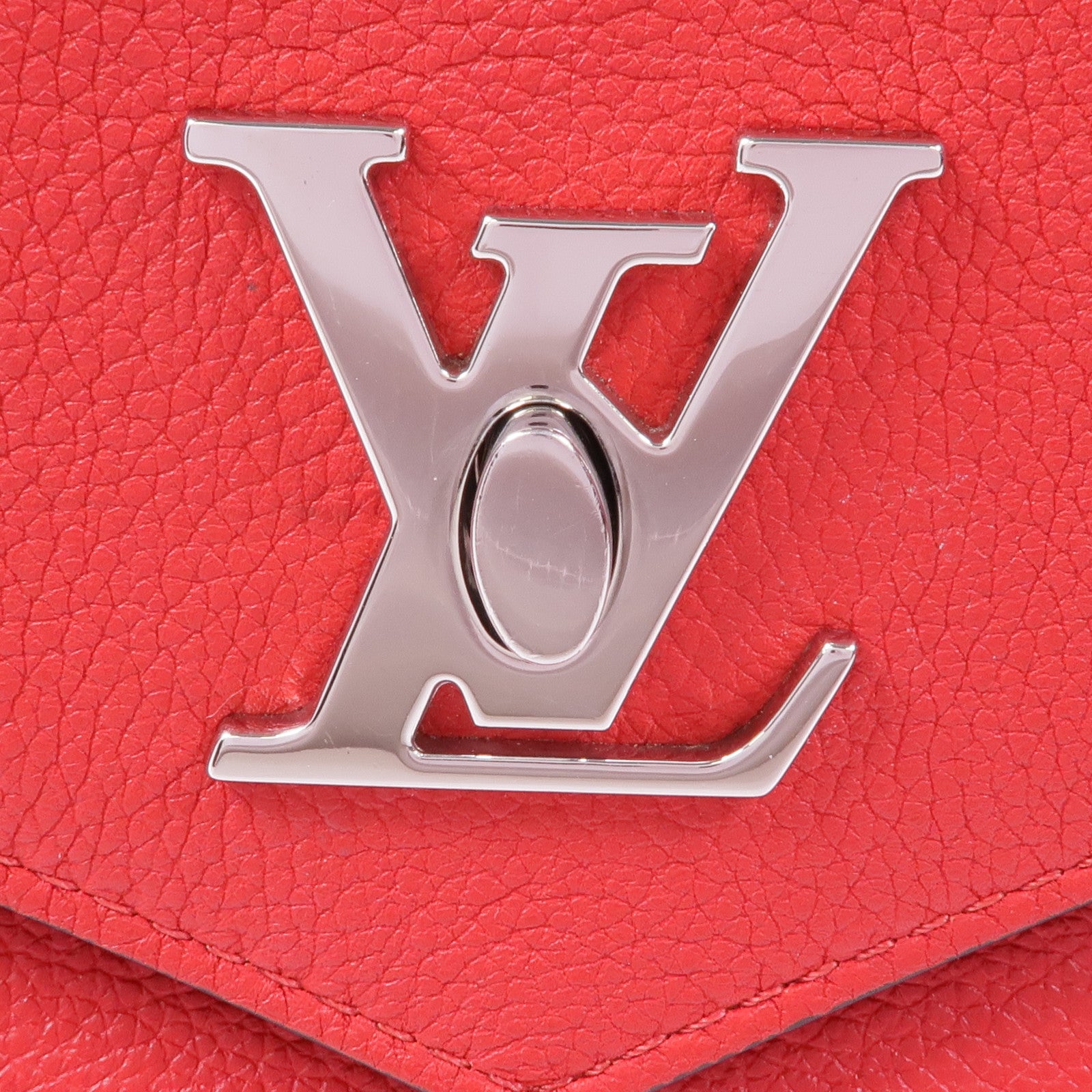 LOUIS VUITTON 牛皮皮革My Lockme BB銀扣鏈帶肩背袋