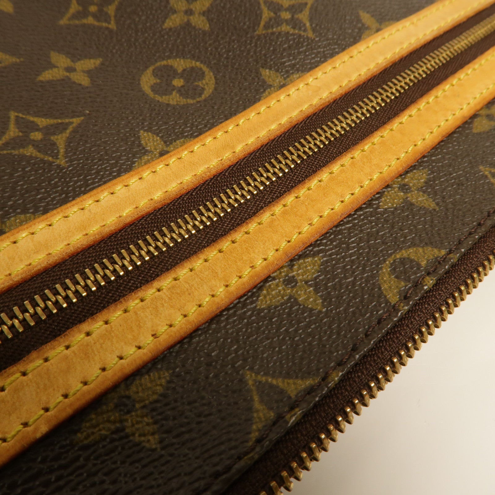 LOUIS VUITTON Monogram Pochette Bosphore金扣肩背袋棕色