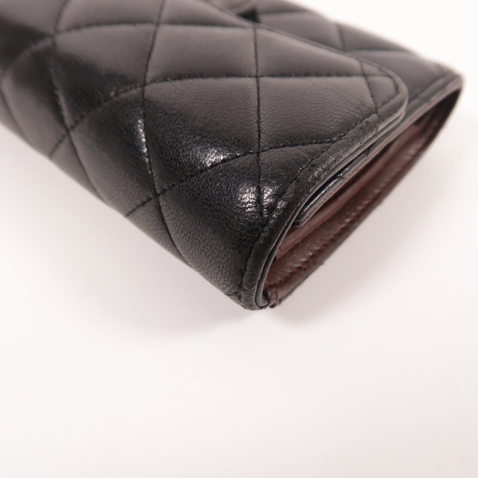 CHANEL 羊皮皮革Wallet金扣錢包