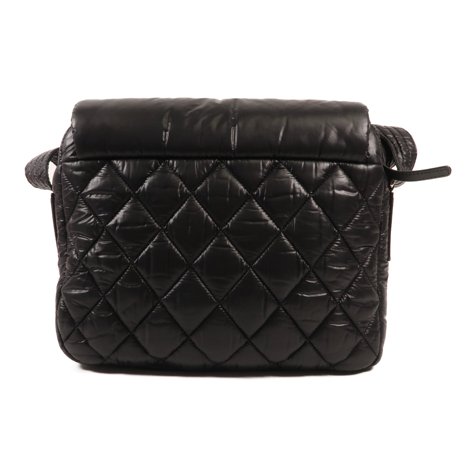 CHANEL 尼龍Coco Cocoon Messenger PM銀扣肩背袋
