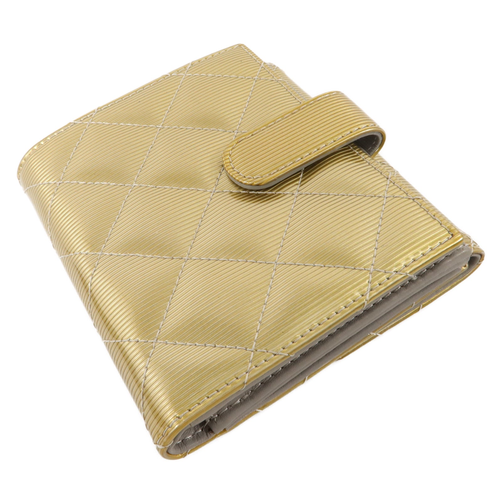CHANEL 漆皮皮革Bifold Wallet錢包