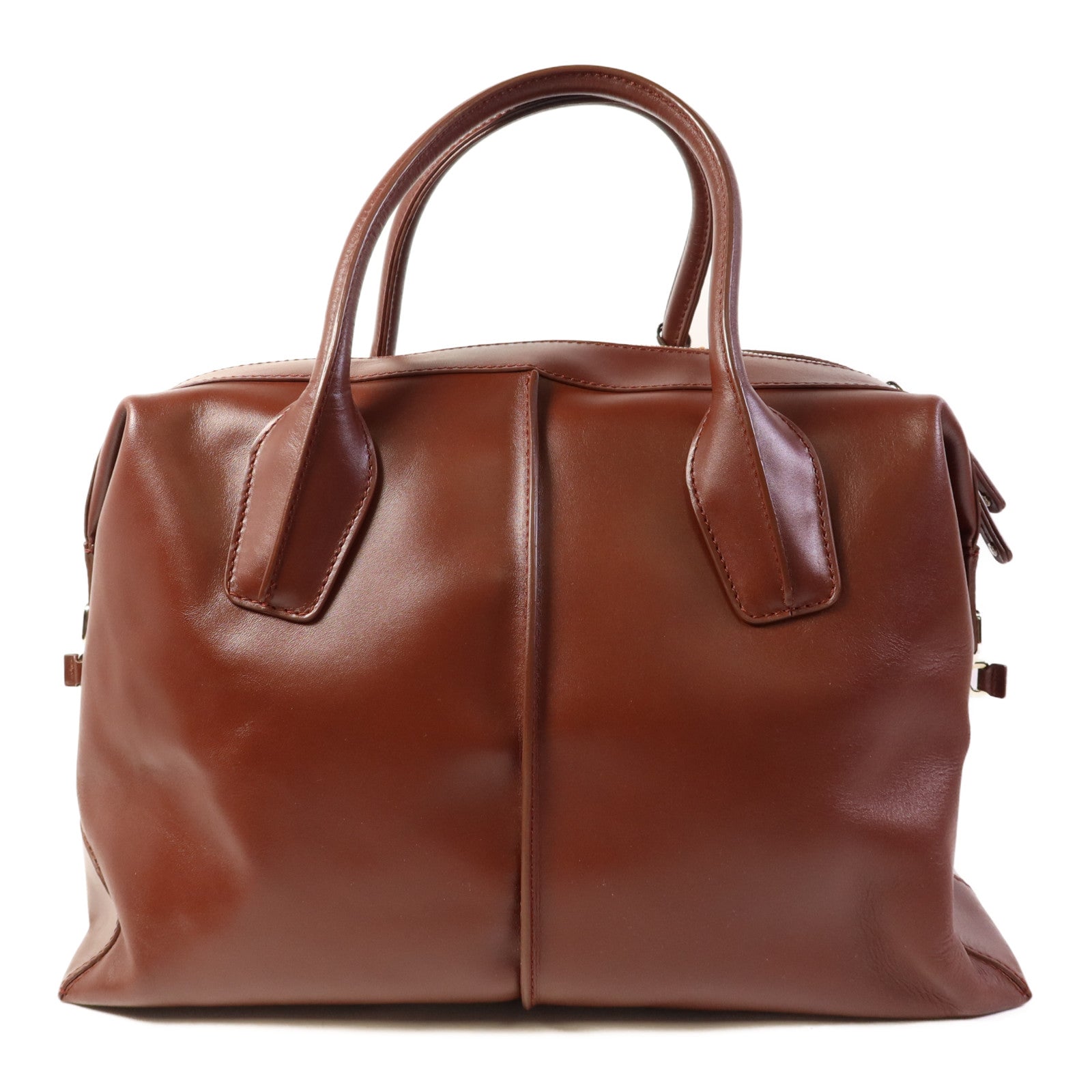 TOD'S 牛皮皮革2 Way Shoulder銀扣手挽肩背兩用袋