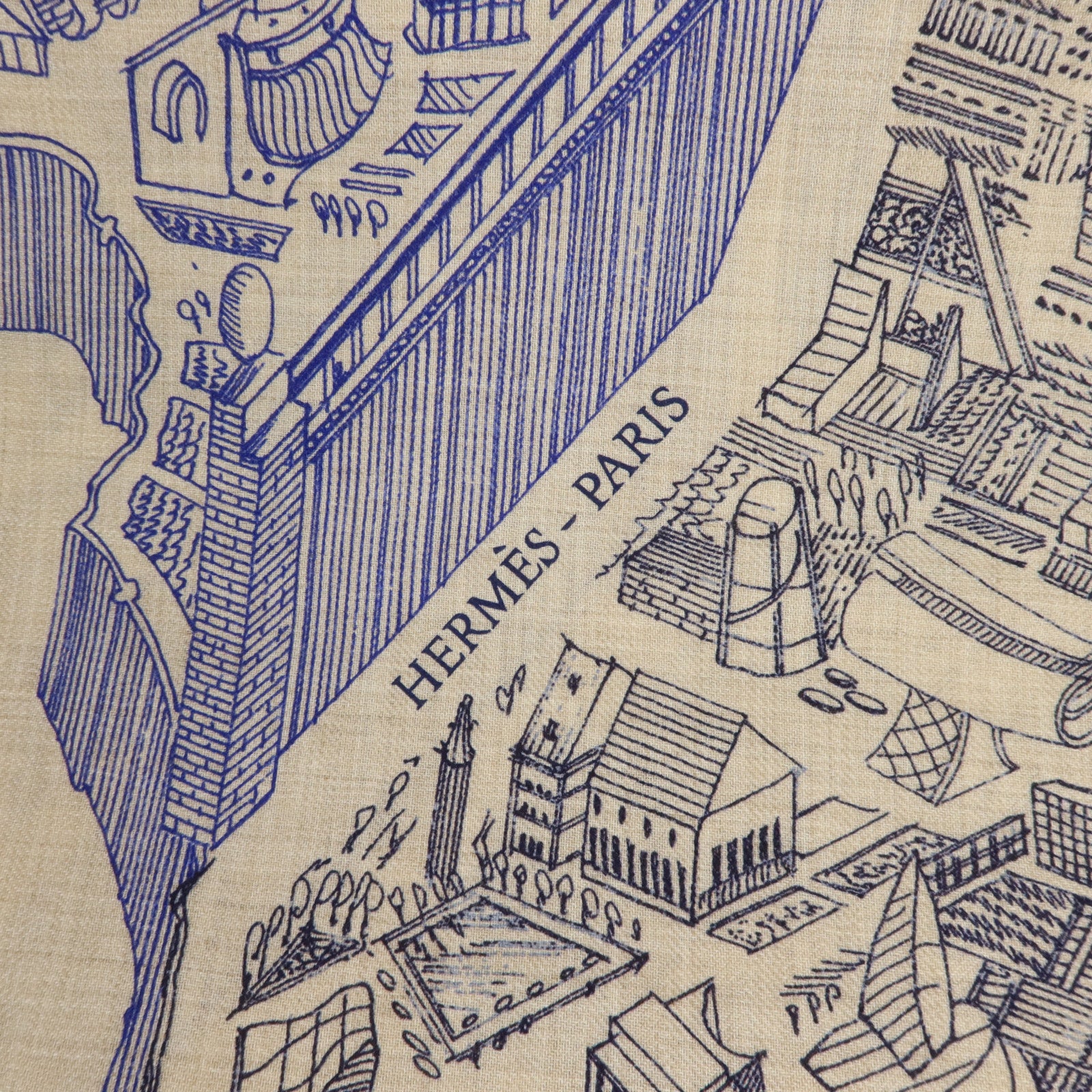 HERMES 羊絨/絲質Scarf 140X140絲巾