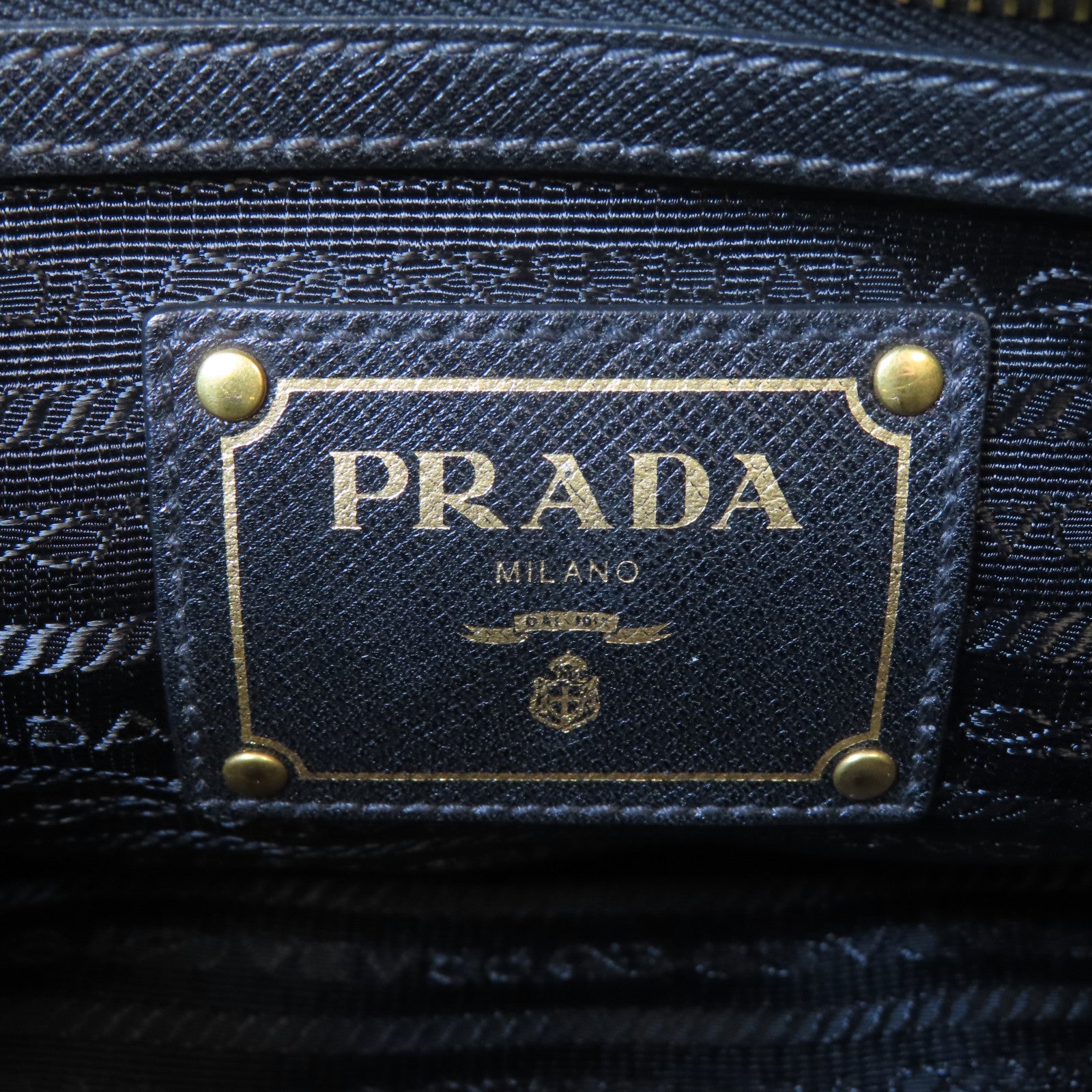 PRADA 【激減優惠】尼龍2 Way Shoulder Bag金扣手挽肩背兩用袋黑色