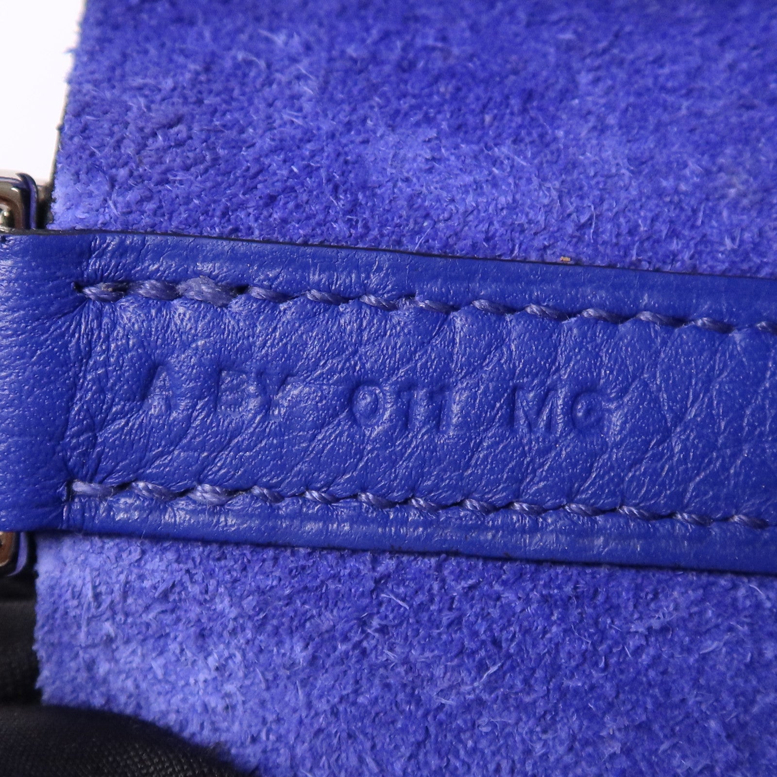 HERMES Clemence皮革Picotin MM銀扣手挽袋Blue