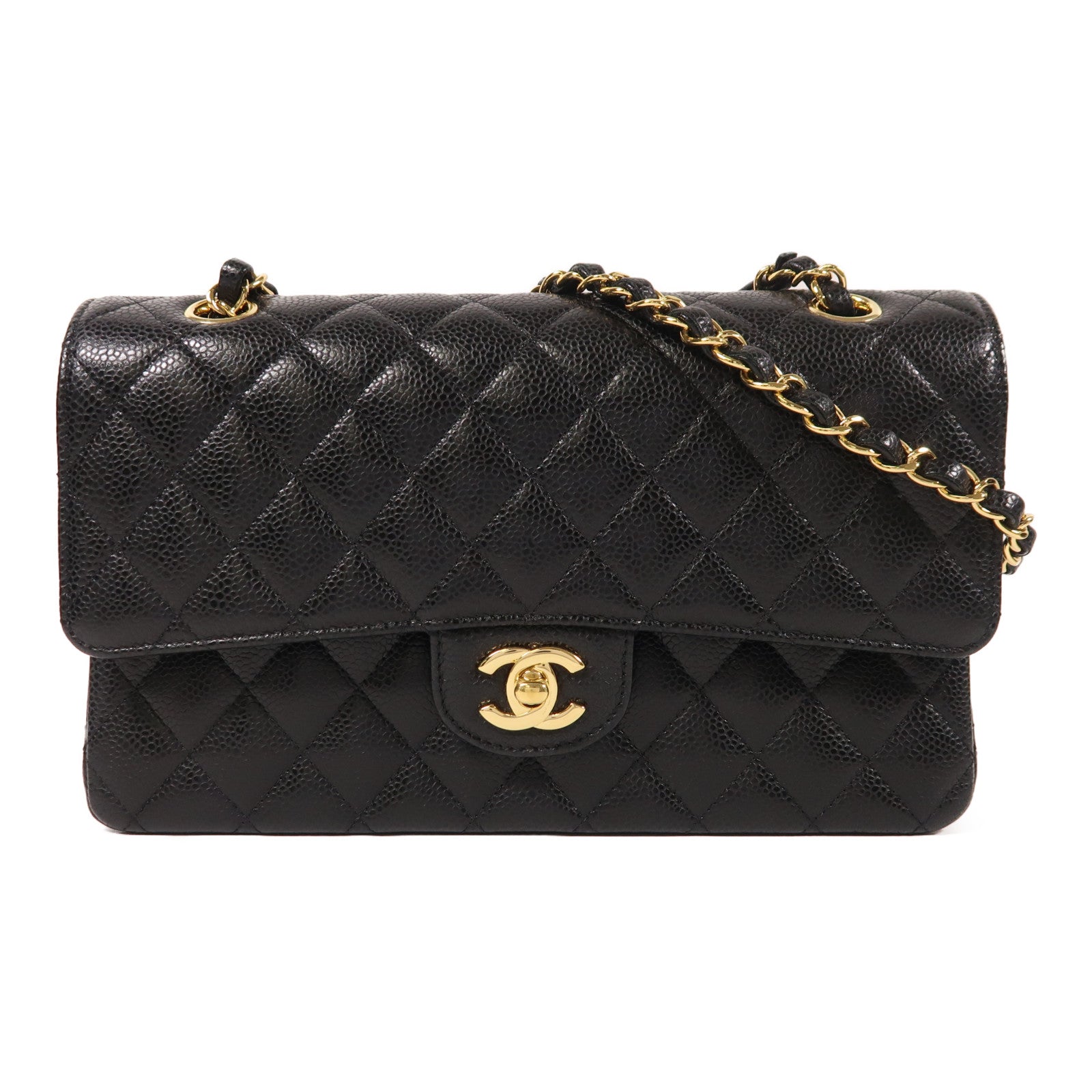 CHANEL 牛皮皮革Classic 25金扣鏈帶肩背袋