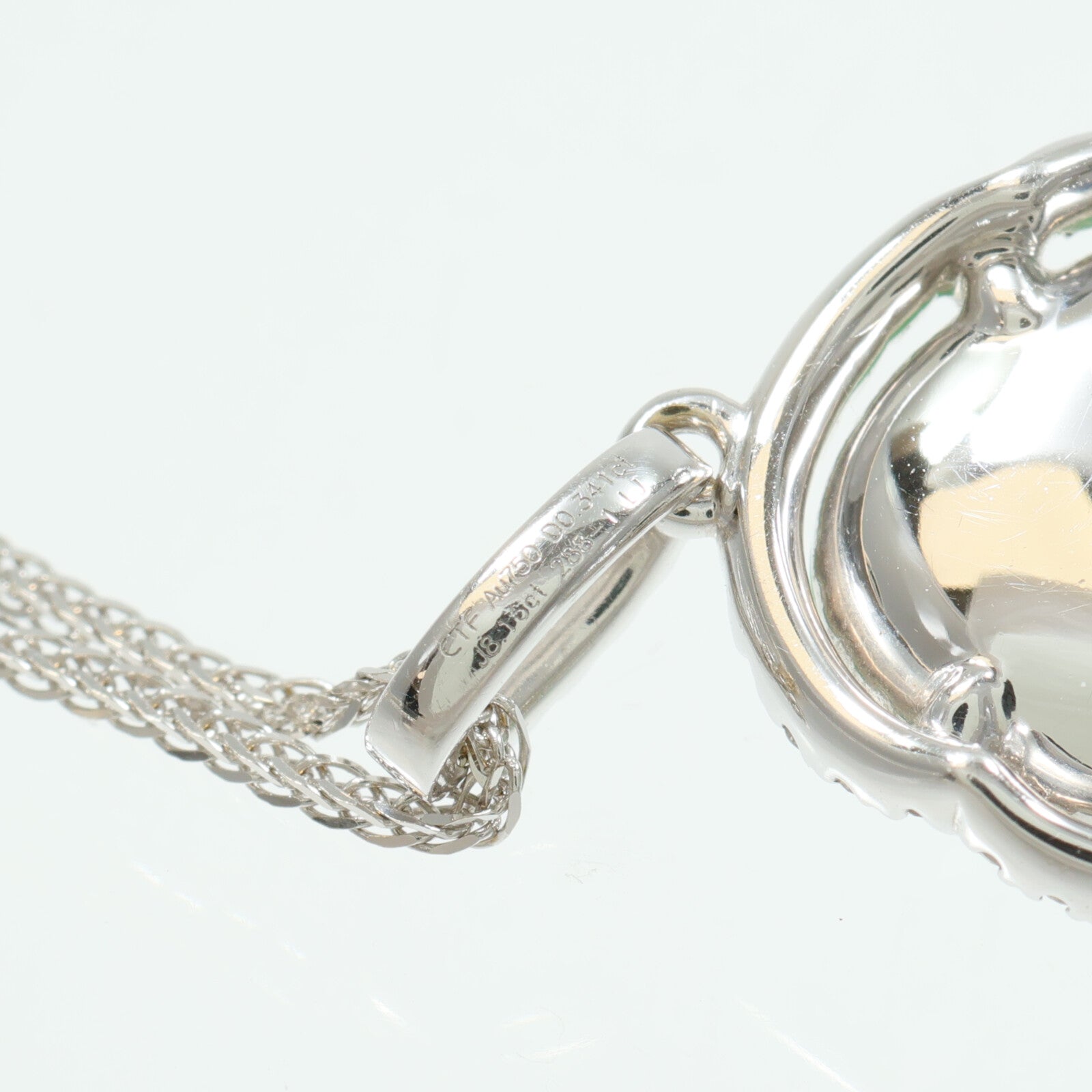 JEWELRY 18K白金Jade Diamond Necklace翡翠/鑽石項鍊