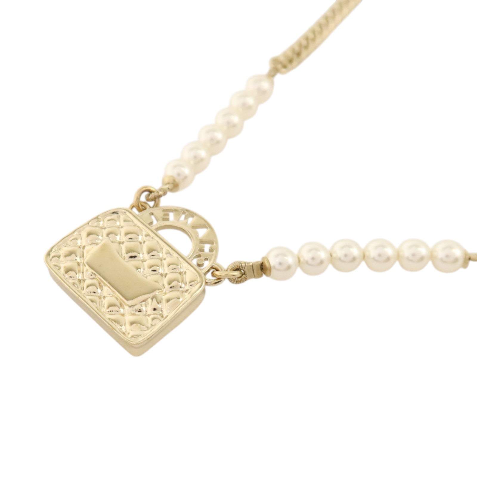 CHANEL 金屬/PVC Necklace金扣項鏈
