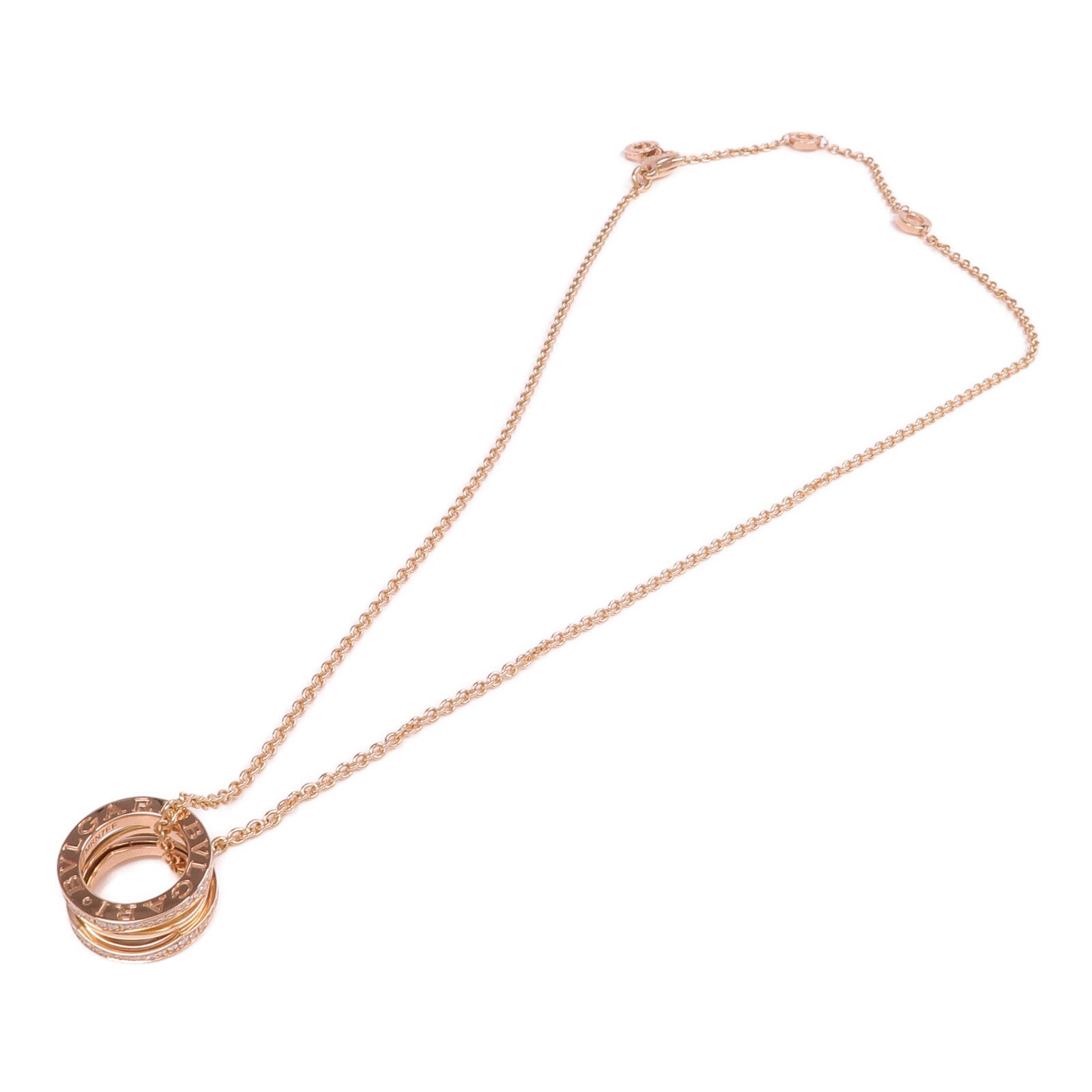 BVLGARI 【激減優惠】18K玫瑰金B.zero1 Necklace鑽石項鍊