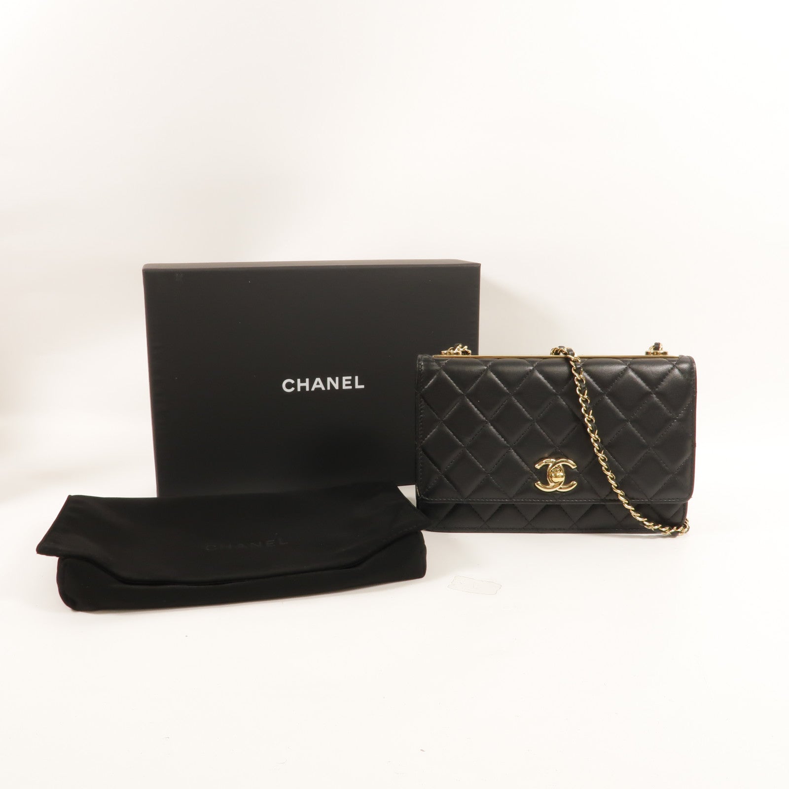 CHANEL 羊皮皮革Trendy Wallet On Chain鏈帶肩背袋