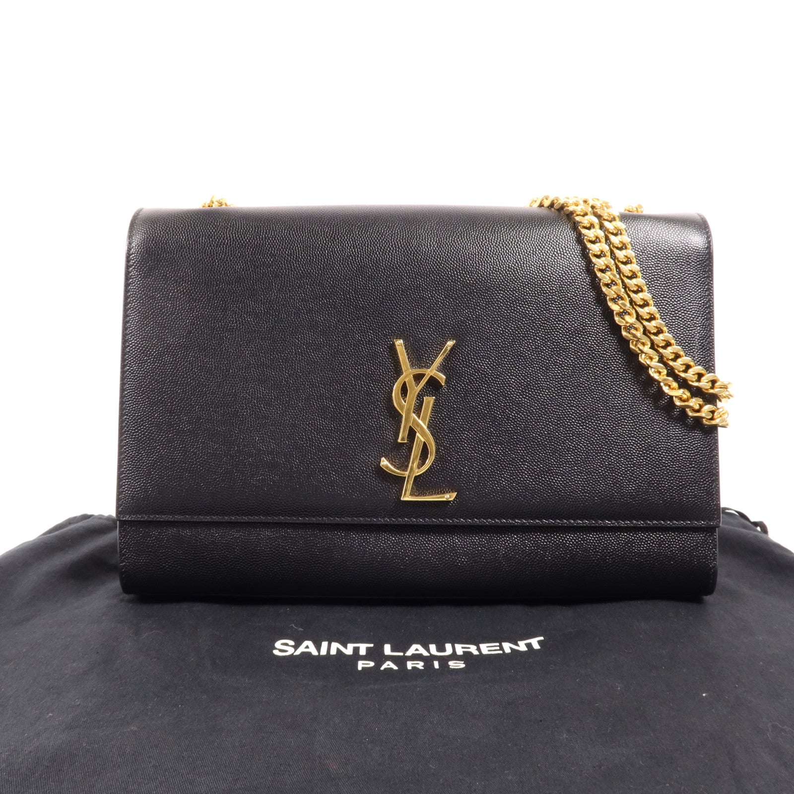 SAINT LAURENT 牛皮皮革Kate金扣鏈帶肩背袋