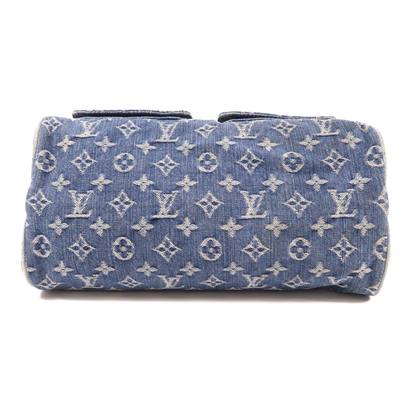 LOUIS VUITTON Monogram Denim Neo Speedy金扣手挽袋