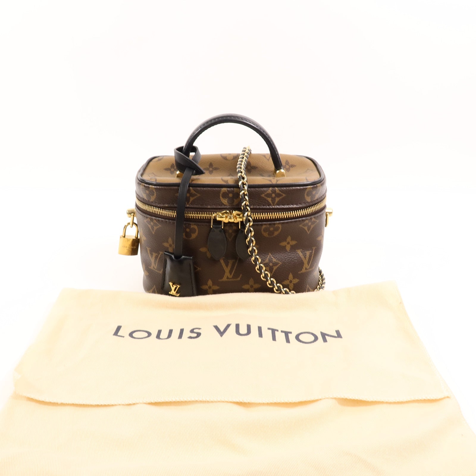 LOUIS VUITTON Monogram Reverse Vanity PM手挽肩背兩用袋