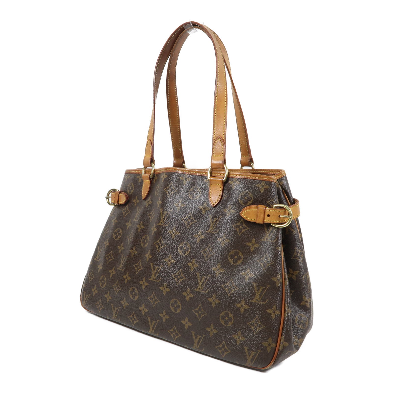 LOUIS VUITTON Monogram Batignolles Horizontal金扣肩背袋棕色