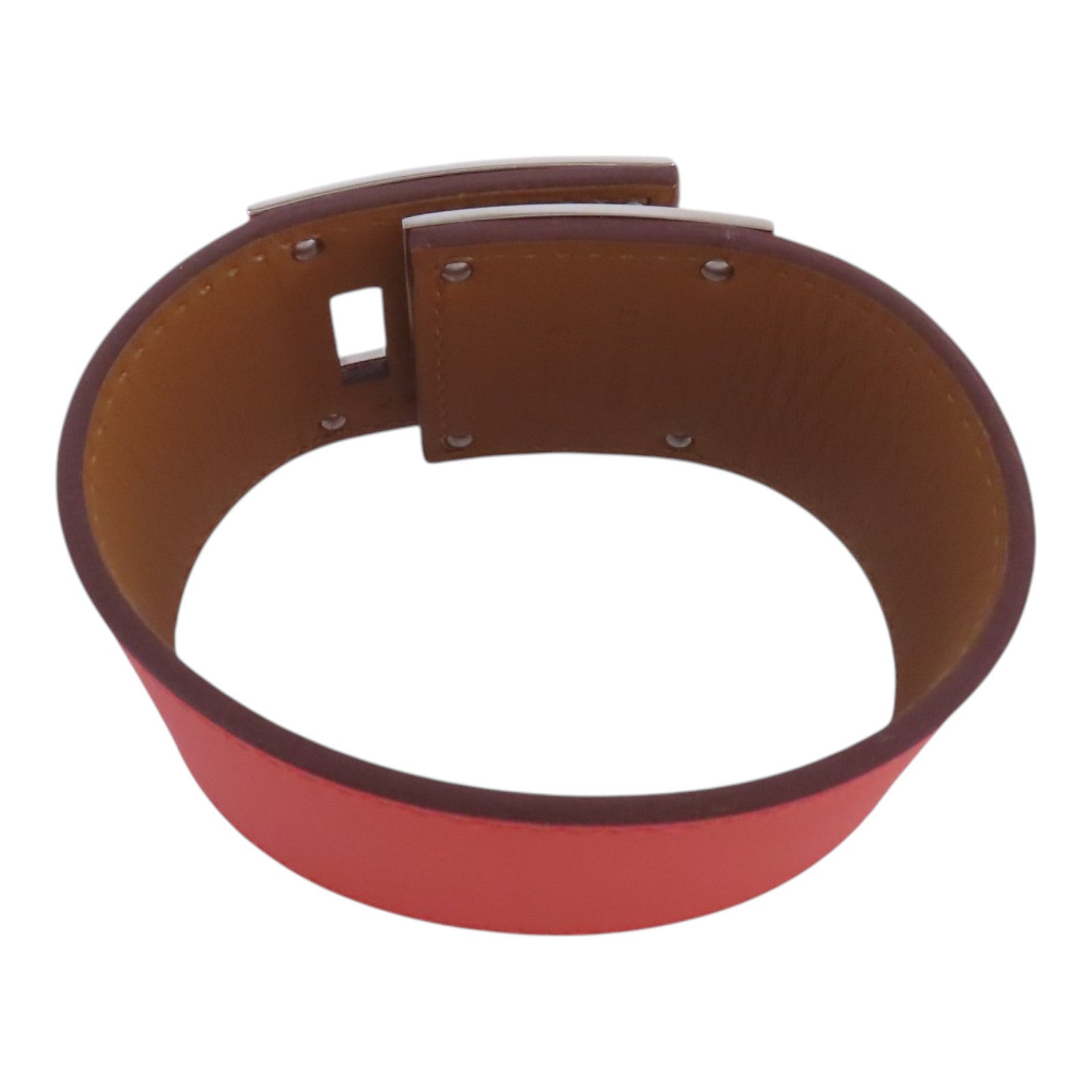 HERMES Swift皮革Kerry Dog Bracelet銀扣手鐲