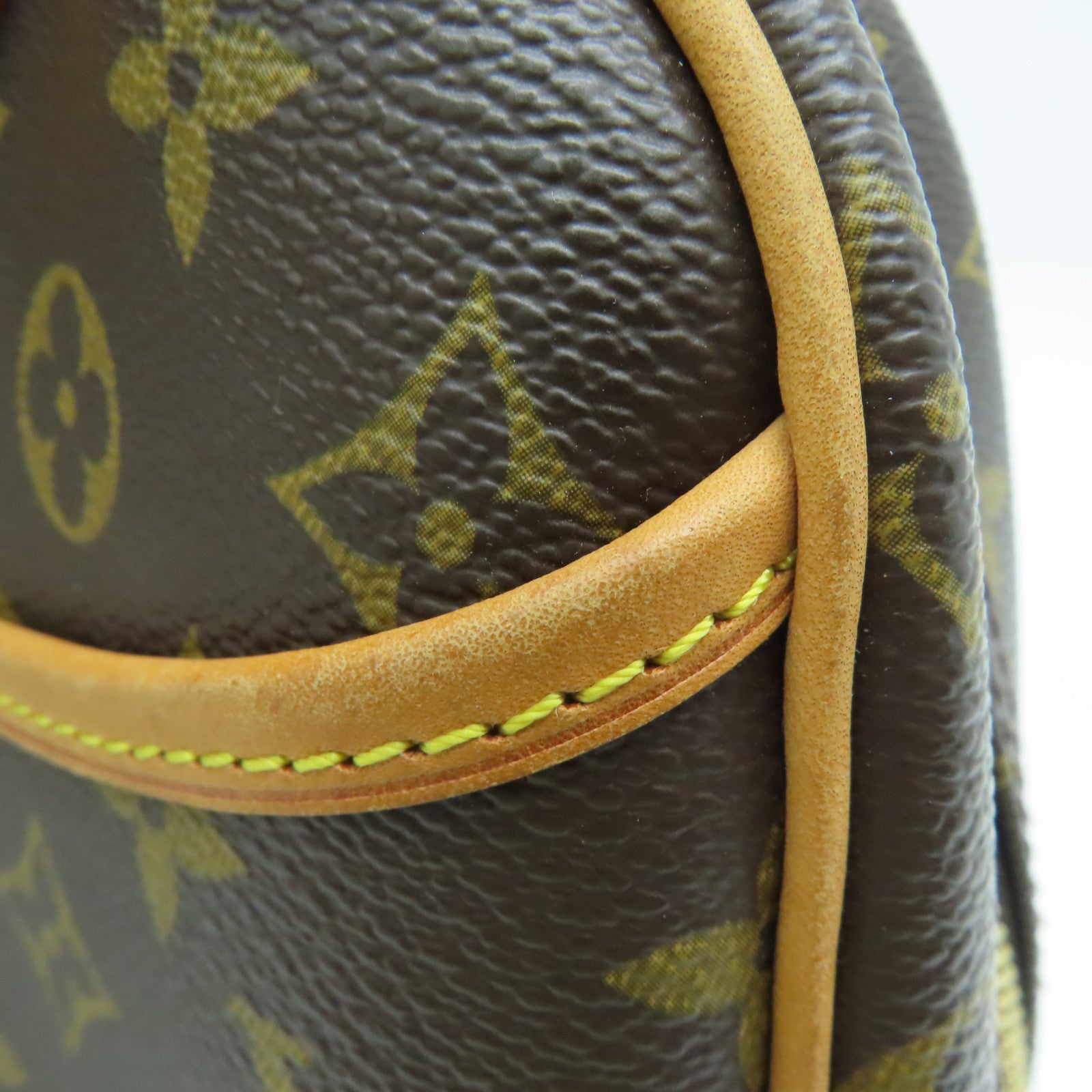 LOUIS VUITTON Monogram Trouville Hand Bag金扣手挽袋啡色