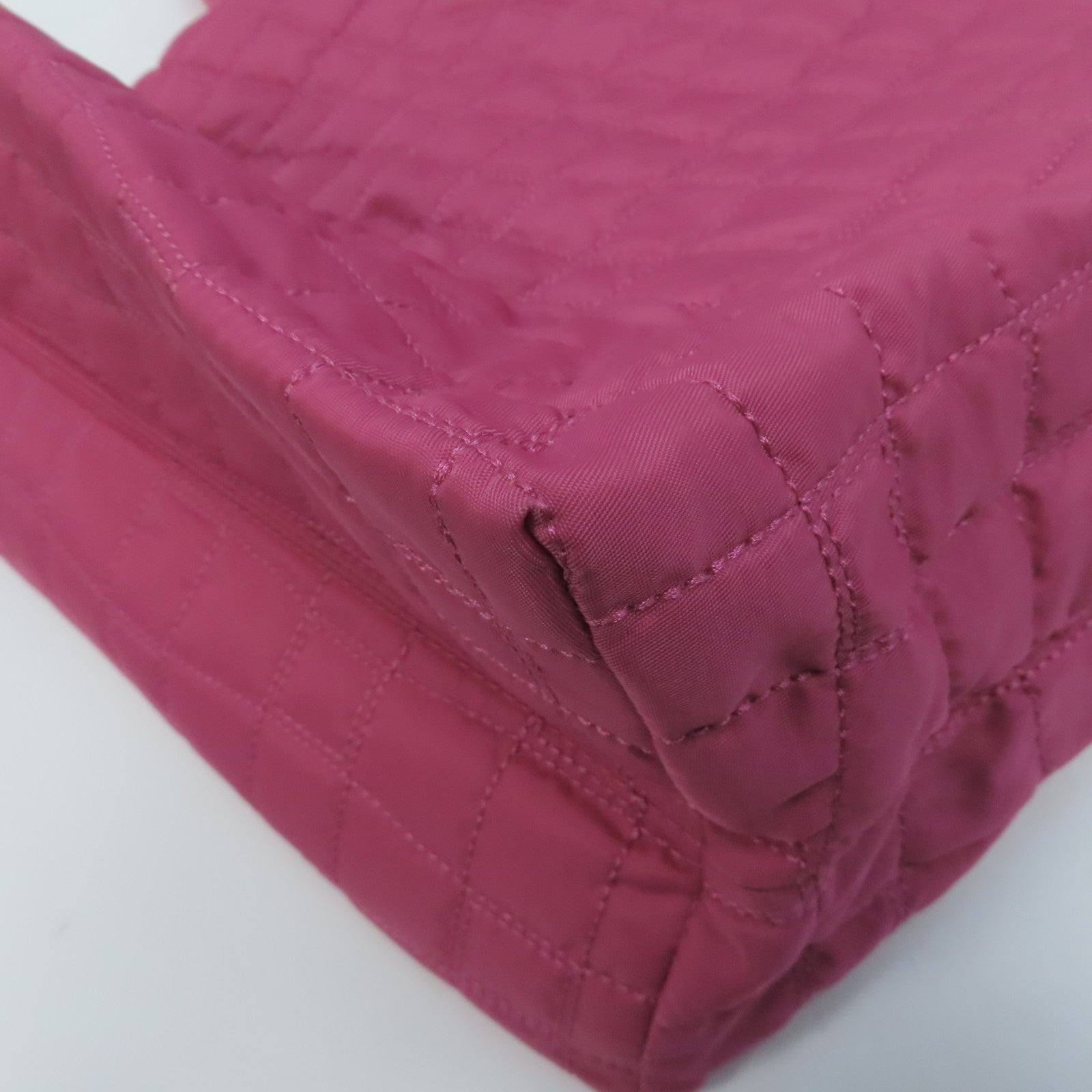 ANTEPRIMA 尼龍Tote Bag銀扣手挽肩背兩用袋粉紅色