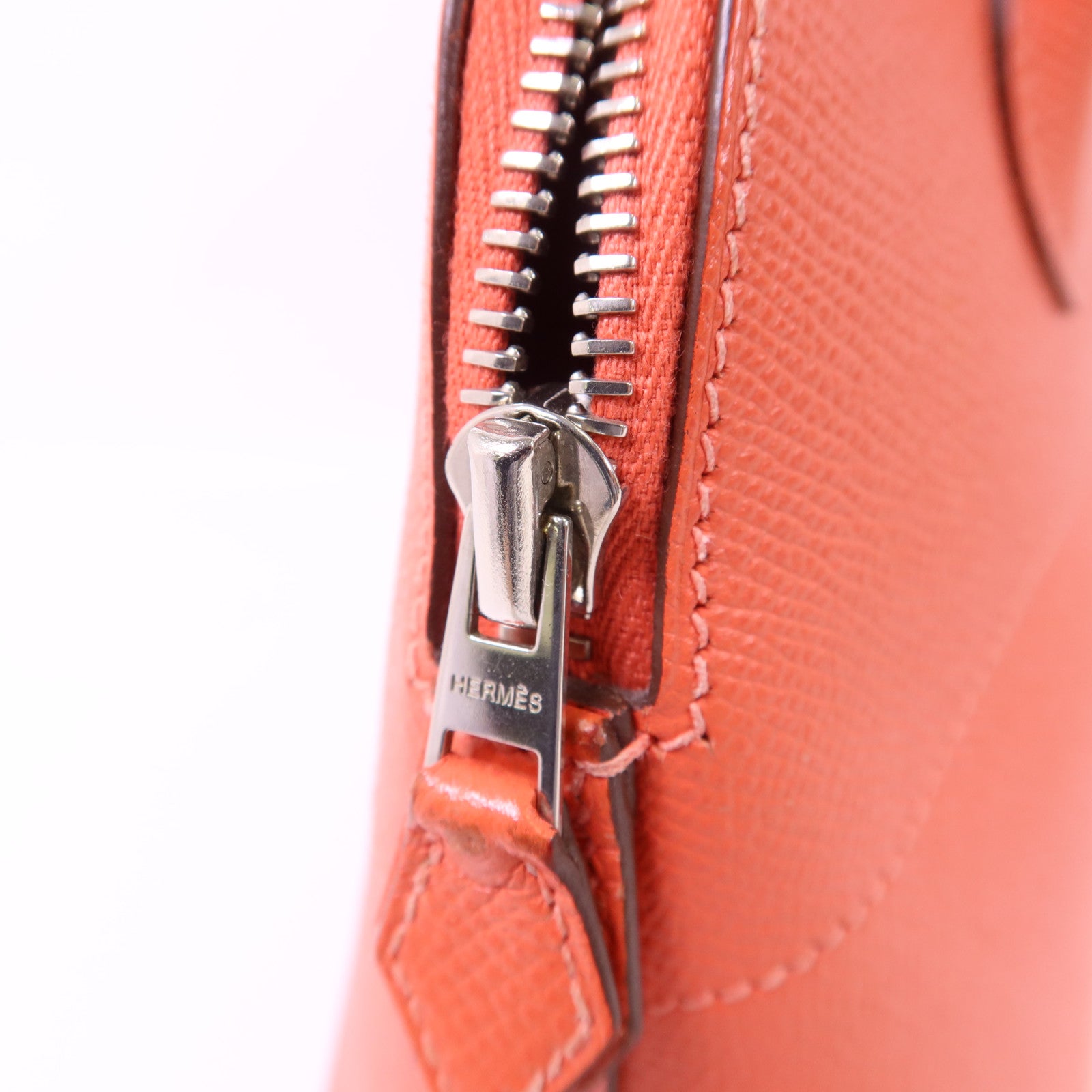 HERMES Epsom皮革Bolide 27銀扣手挽肩背兩用袋Rose Jaipur