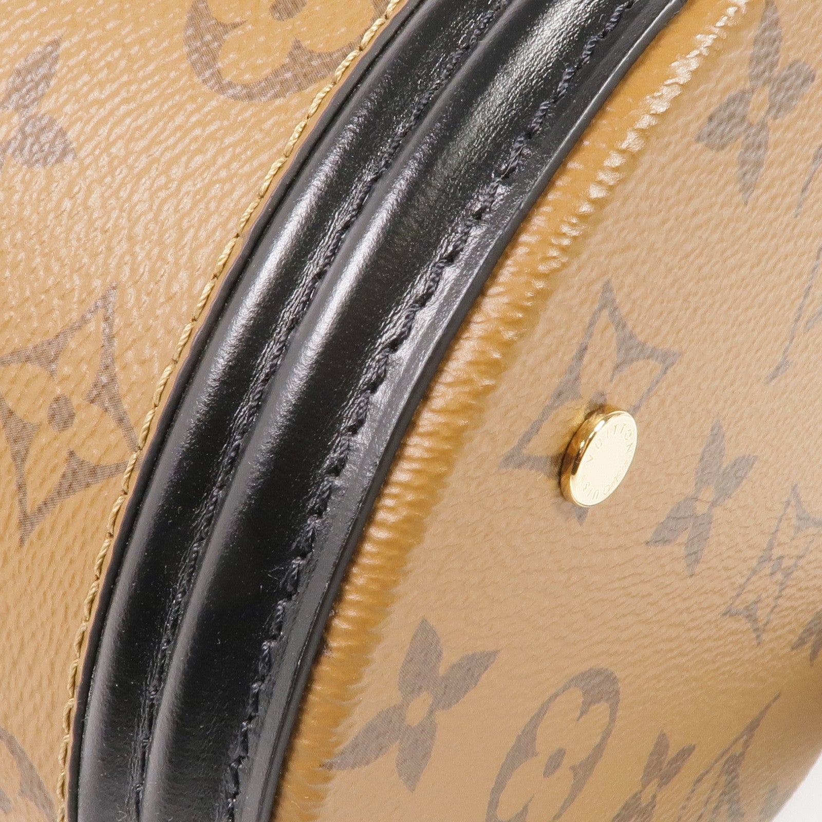 LOUIS VUITTON Monogram Reverse Cannes金扣手挽肩背兩用袋