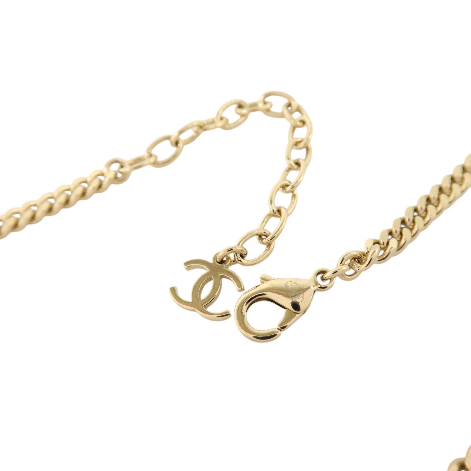 CHANEL 金屬/PVC Necklace金扣項鏈
