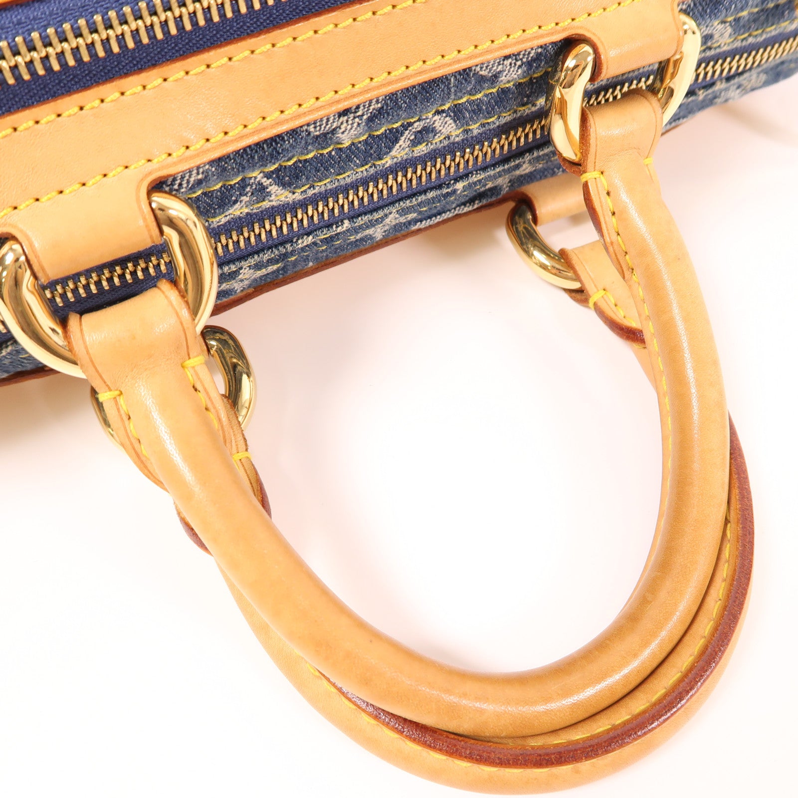 LOUIS VUITTON Monogram Denim Neo Speedy金扣手挽袋