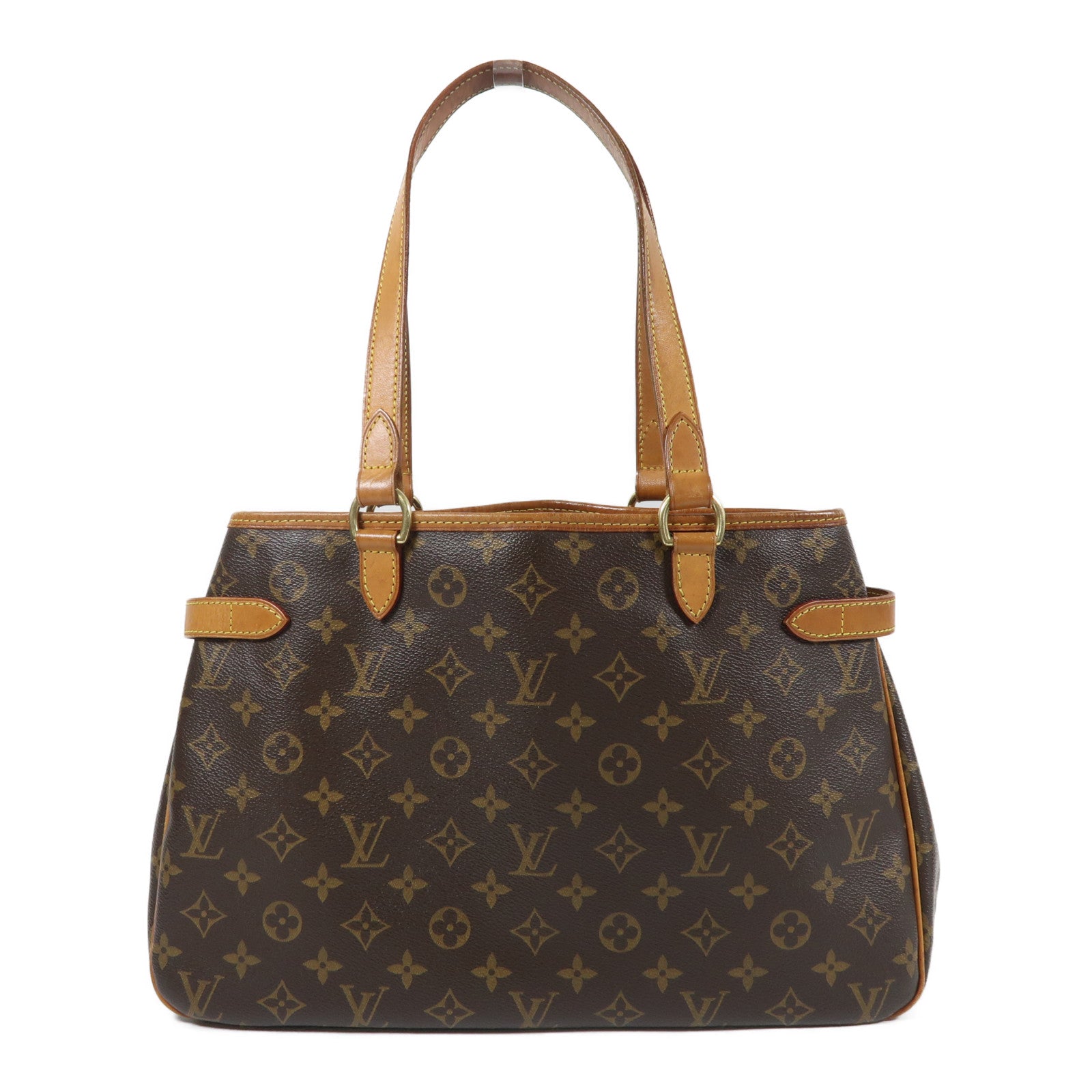 LOUIS VUITTON Monogram Batignolles Horizontal金扣肩背袋棕色