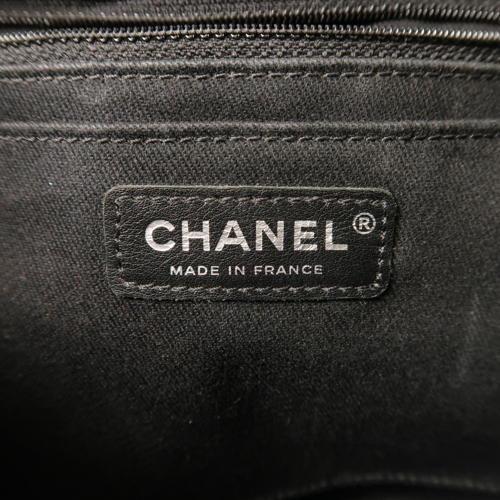 CHANEL 牛皮皮革Chain Shoulder銀扣鏈帶肩背袋