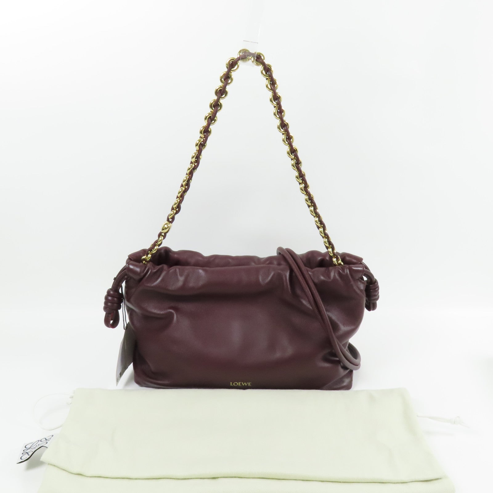 LOEWE 羊皮皮革Medium Flamenco Purse金扣肩背袋