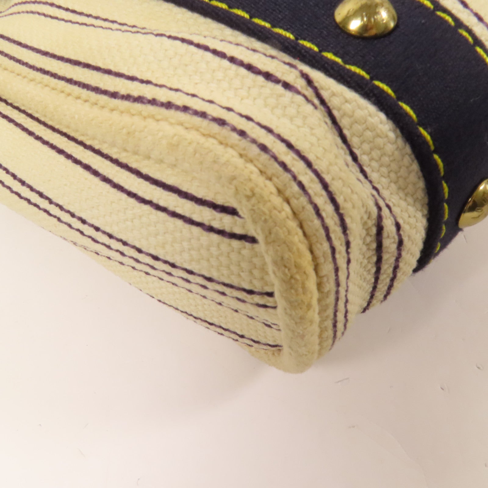 LOUIS VUITTON 帆布Antigua Cabas PM金扣手挽袋