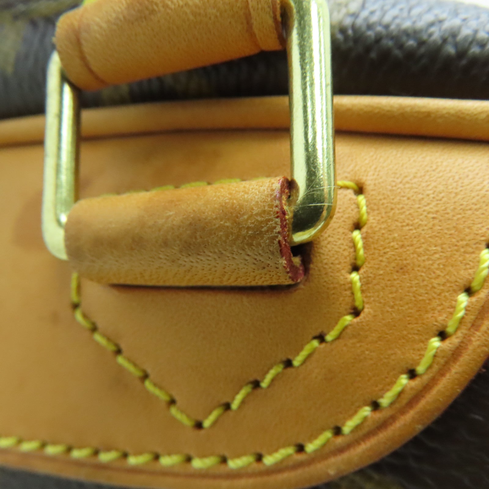 LOUIS VUITTON Monogram Trouville Hand Bag金扣手挽袋啡色