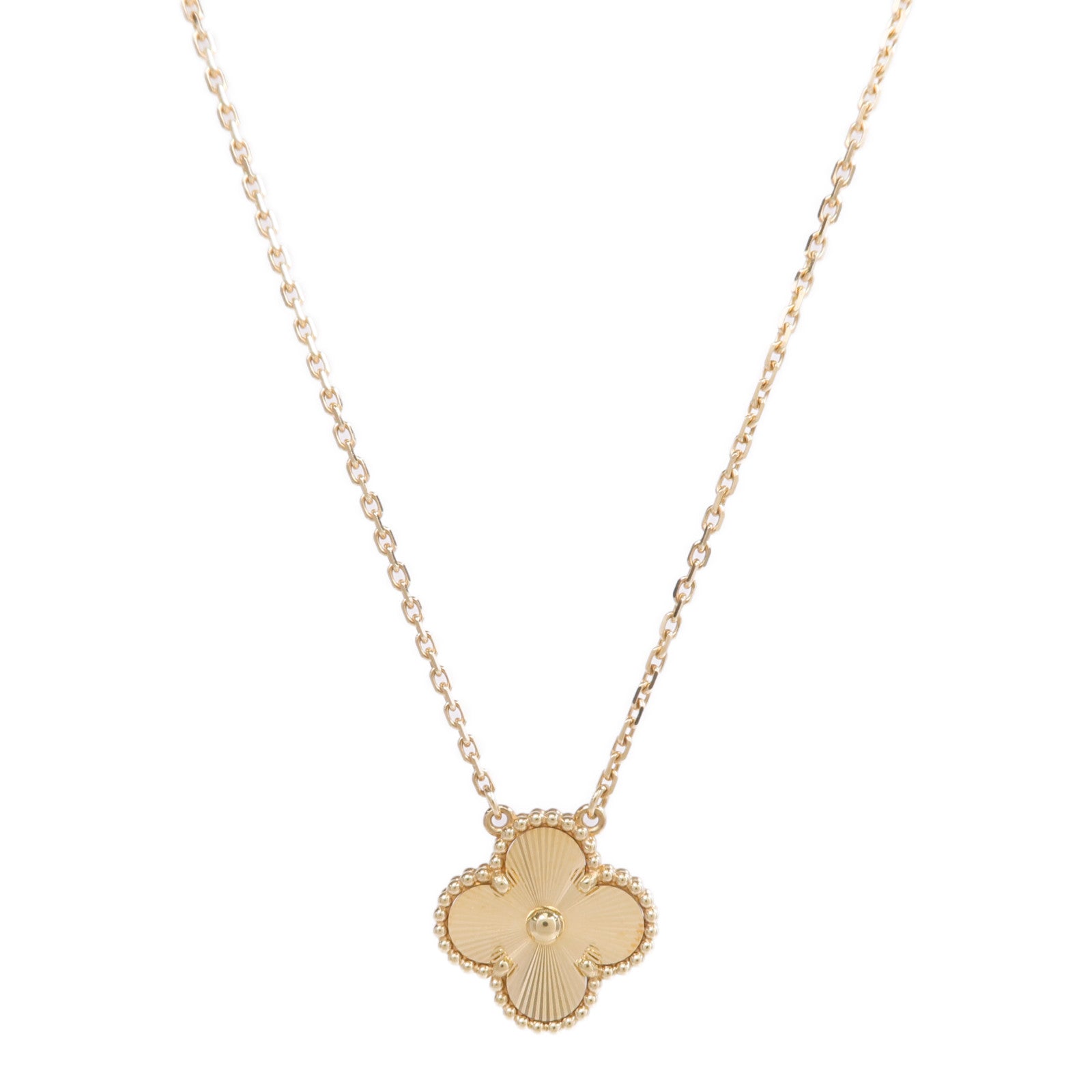 Van Cleef & Arpels 18K黃金Vintage Alhambra Pandent項鍊