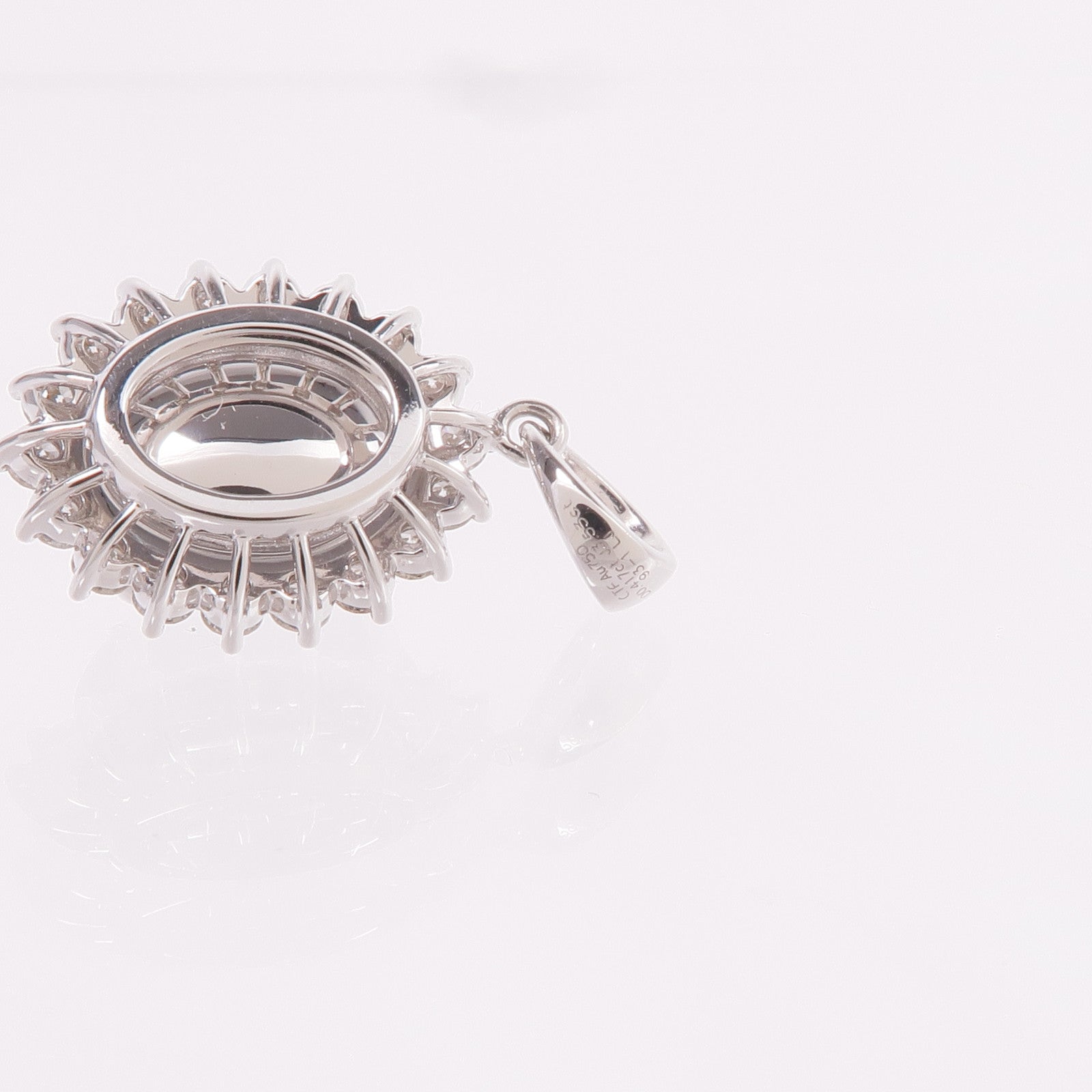 JEWELRY 18K白金Jade Diamond Pendant Top翡翠/鑽石吊墜