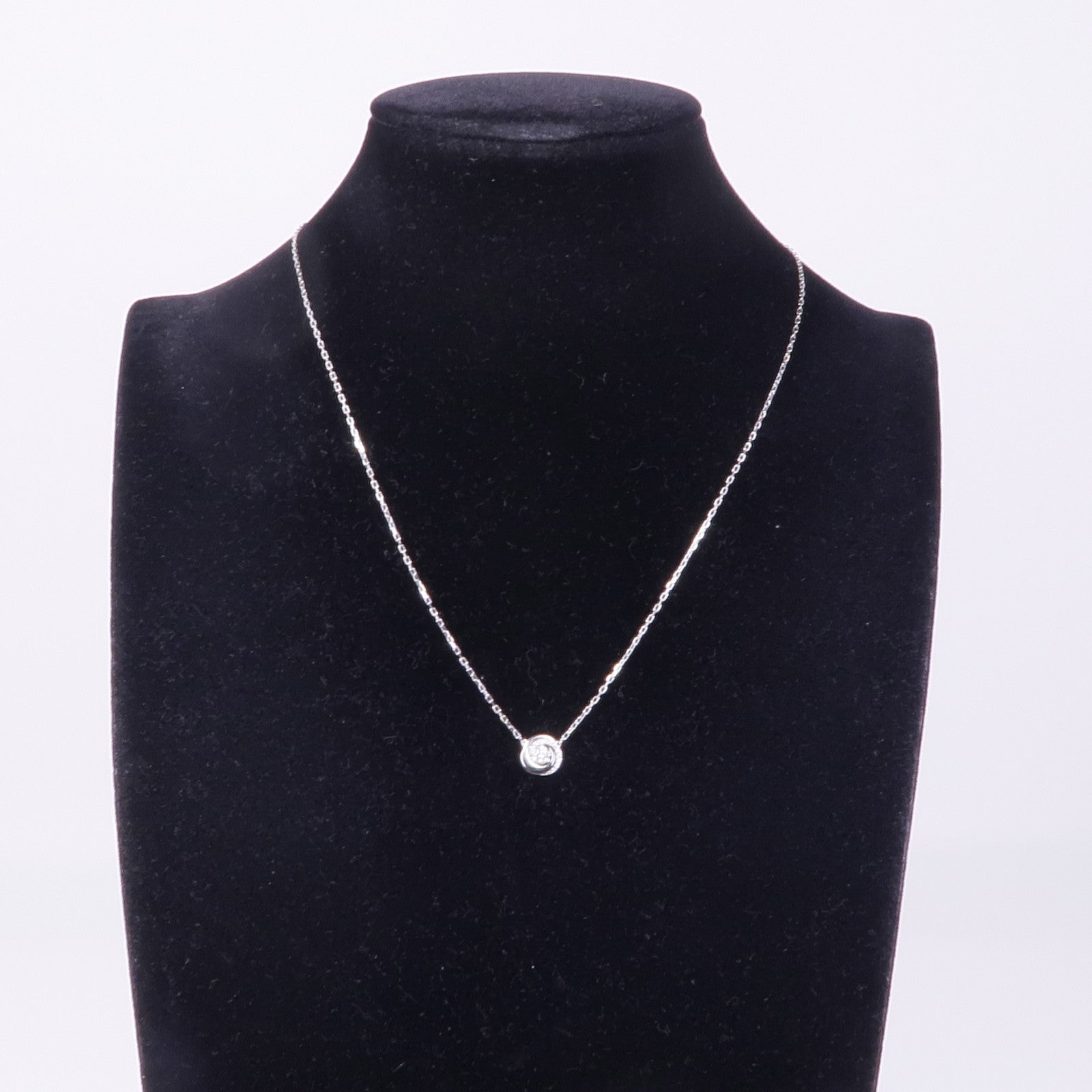 CARTIER 18K白金/陶瓷Trinity Necklace鑽石項鍊