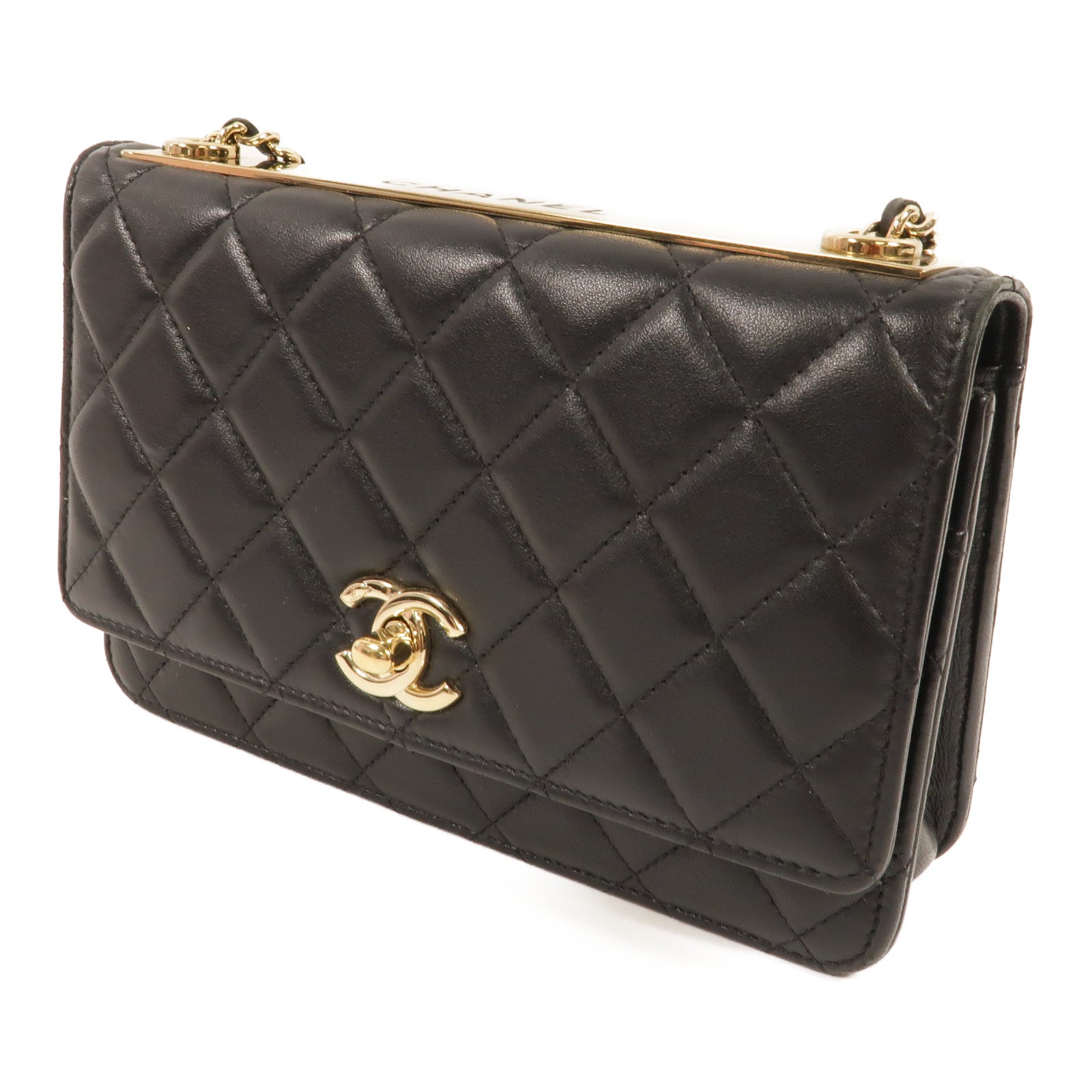 CHANEL 羊皮皮革Trendy Wallet On Chain鏈帶肩背袋